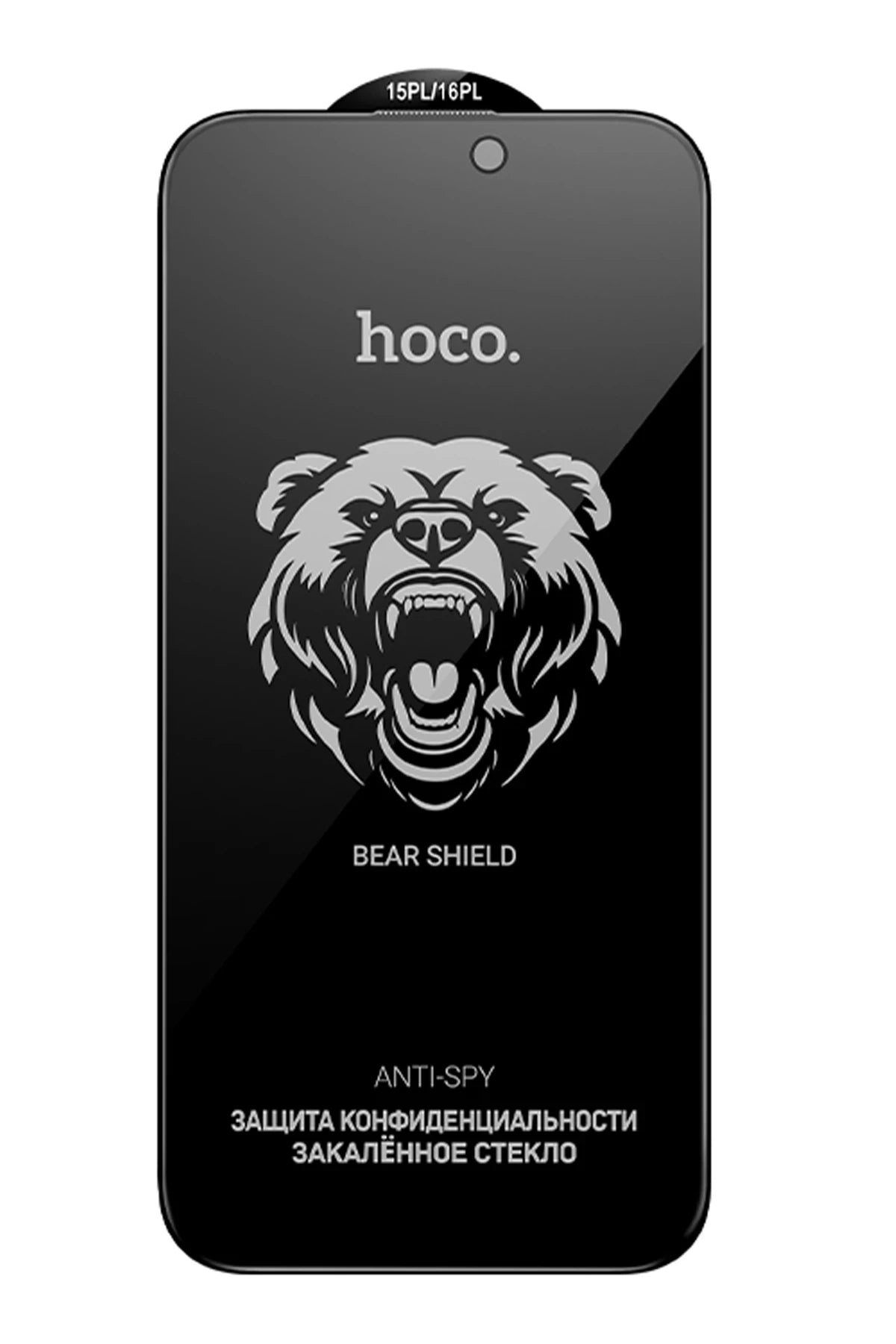 Hoco. Apple iPhone 16E Bear Shield Hayalet Cam Ekran Koruyucu - Siyah
