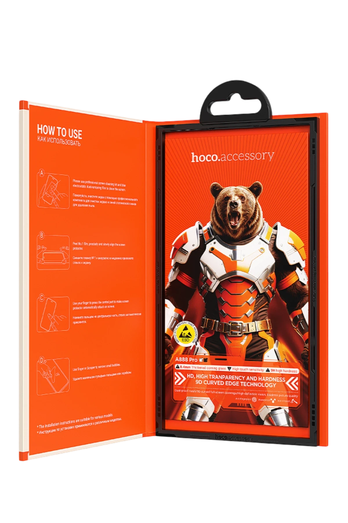 Hoco. Apple iPhone 17 Pro Bear Shield Corning Cam Ekran Koruyucu - Siyah