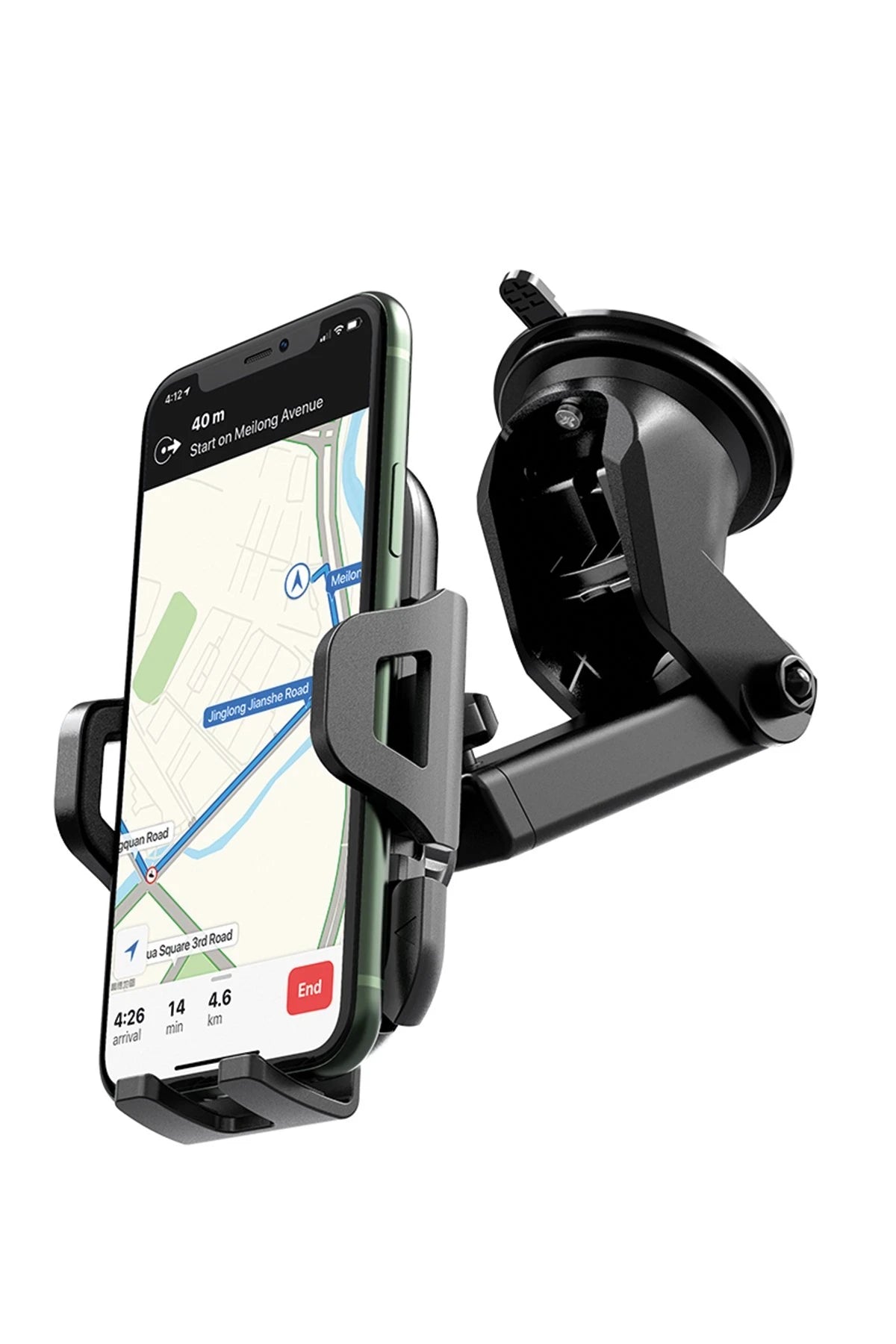 Hoco. CA76 Touareg Vantuzlu Ayarlanabilir Araç Tutucu - Siyah