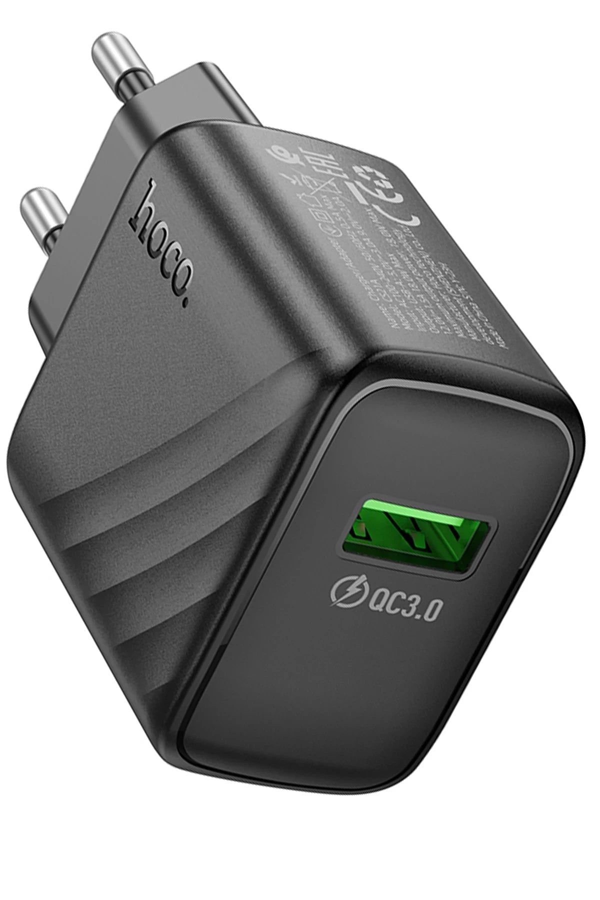 Hoco. CS21A Rich 18W USB 3.0 QC Çıkışlı Hızlı Şarj Aleti - Siyah