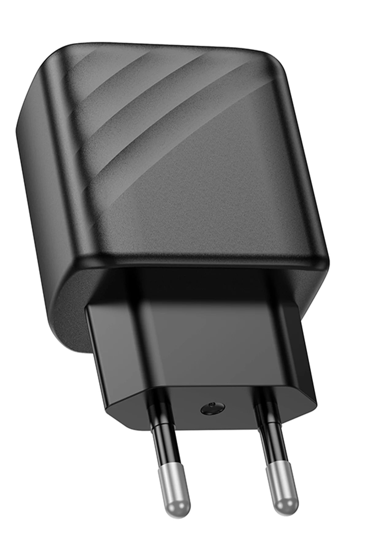 Hoco. CS23A Sunlight 30W 1 Adet Type-C ve 1 Adet USB 3.0 QC Çıkışlı PD Hızlı Şarj Aleti - Siyah