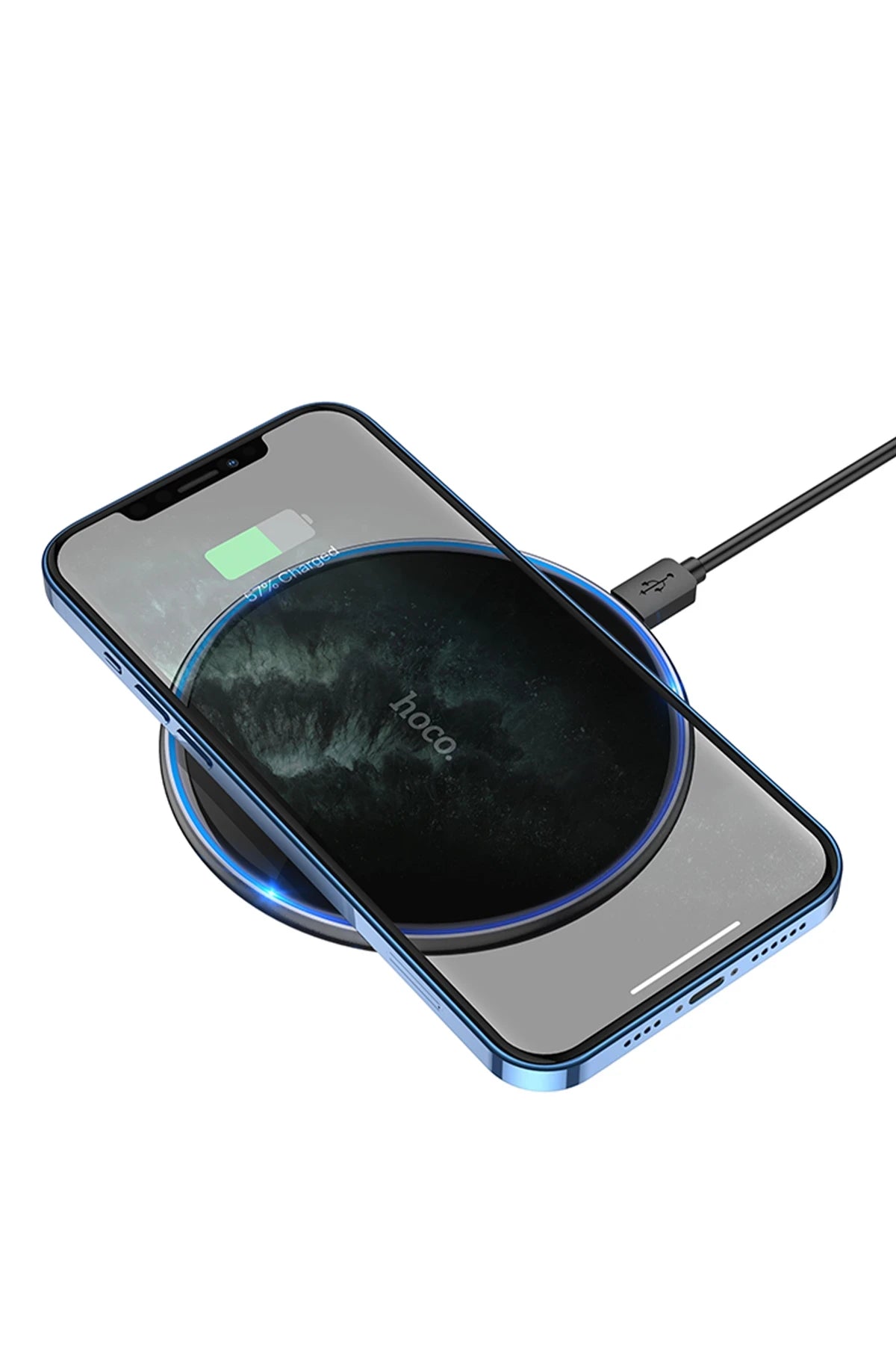 Hoco. CW6 Pro Easy 15W 1M Kablosuz Magsafe Şarj Cihazı - Siyah