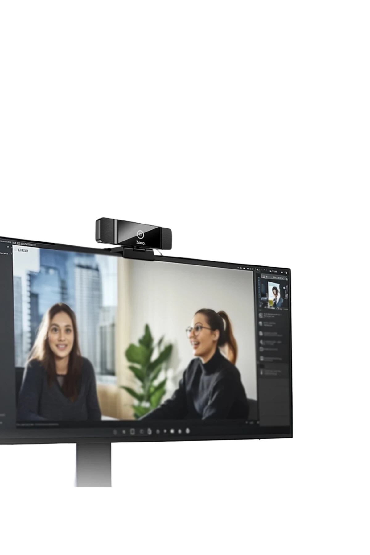 Hoco. D100 1080P 2MP Mikrofonlu USB Web Kamera - Siyah