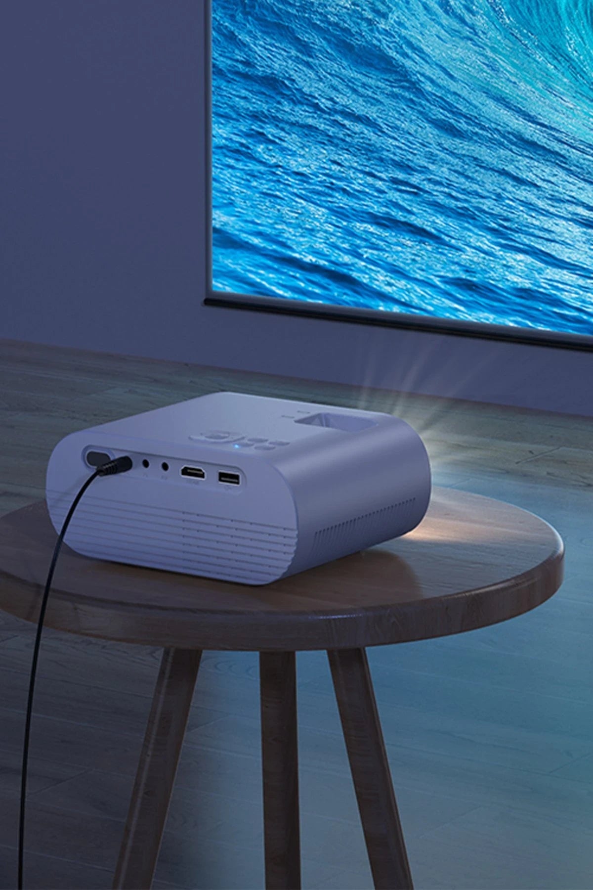 Hoco. DT1 BT 5.0 720P Kablosuz Projeksiyon Cihazı - Beyaz