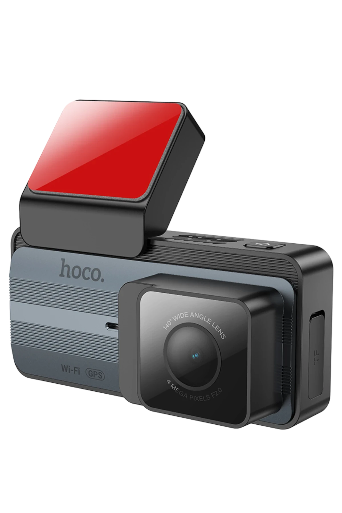 Hoco. DV12 2K GPS Destekli Ön ve Arka Kameralı Araç Kamerası - Gri