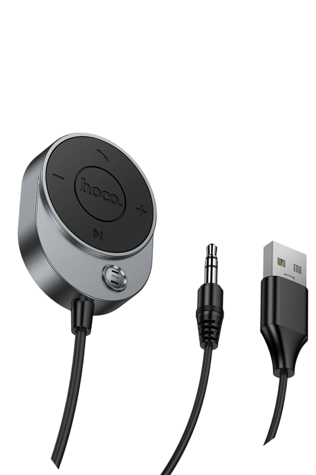 Hoco. E150 Tak Çalıştır AUX Bluetooth Ses Dönüştürücü - Gri