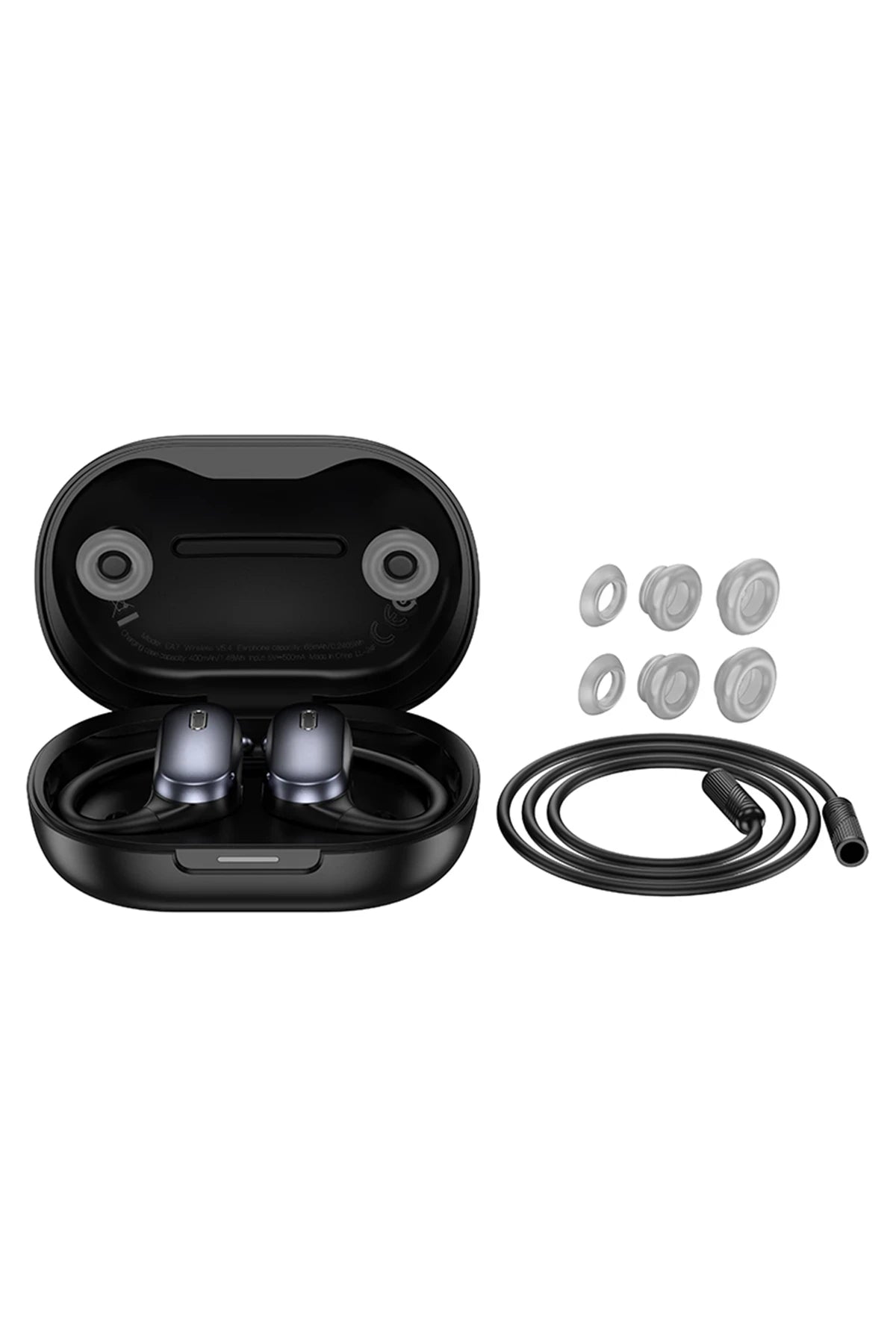 Hoco. EA7 Suerte Aktif Gürültü Önleyici Özellikli Bluetooth 5.4 Destekli Kablosuz TWS Kulaklık - Siyah