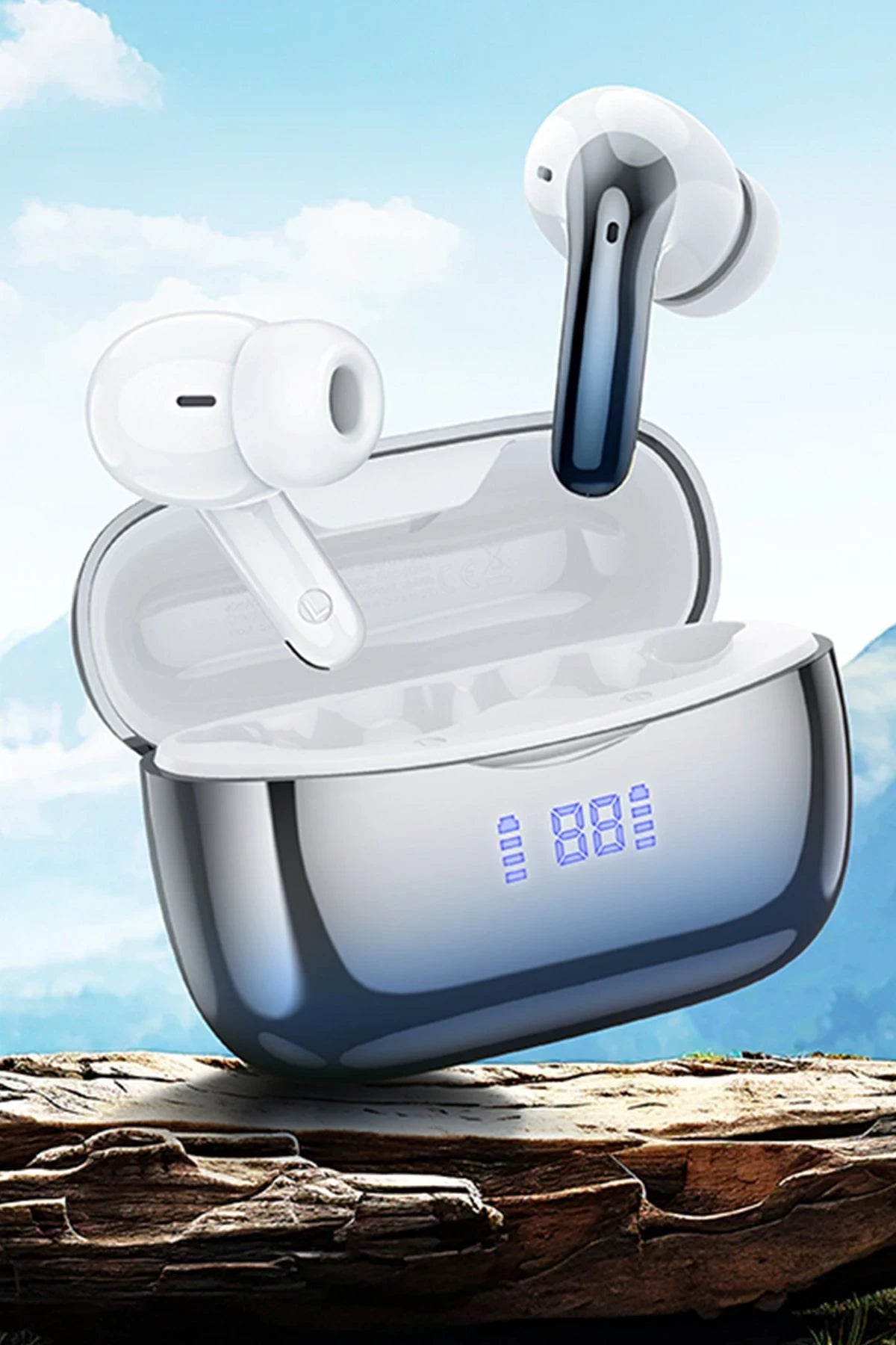Hoco. EQ16 Aktif Gürültü Engelleyici Özellikli Bluetooth 5.3 Kablosuz TWS Airpods Kulaklık - Kırmızı