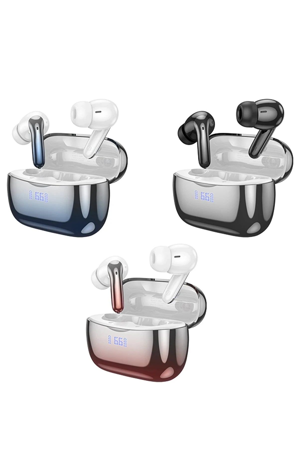 Hoco. EQ16 Aktif Gürültü Engelleyici Özellikli Bluetooth 5.3 Kablosuz TWS Airpods Kulaklık - Kırmızı