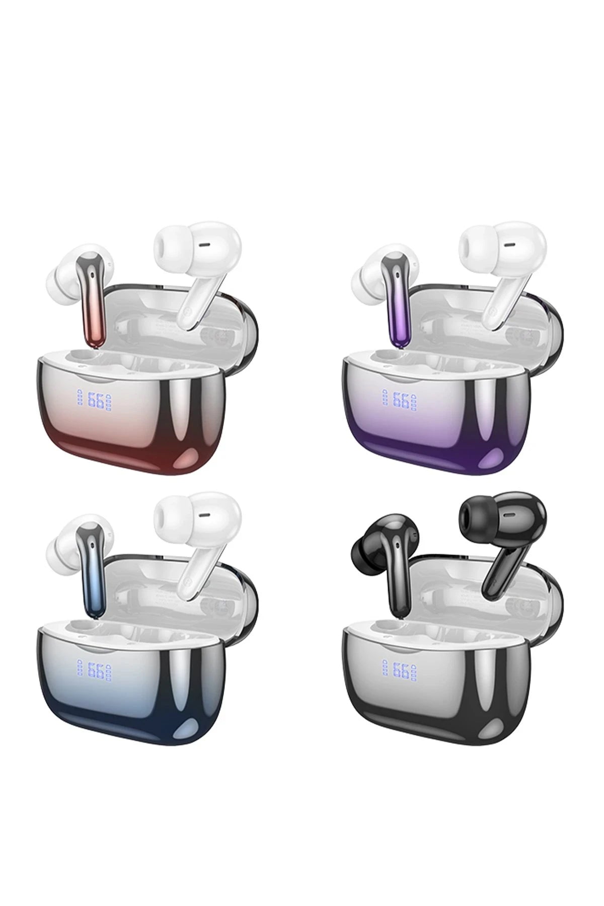 Hoco. EQ16 Aktif Gürültü Engelleyici Özellikli Bluetooth 5.3 Kablosuz TWS Airpods Kulaklık - Mor