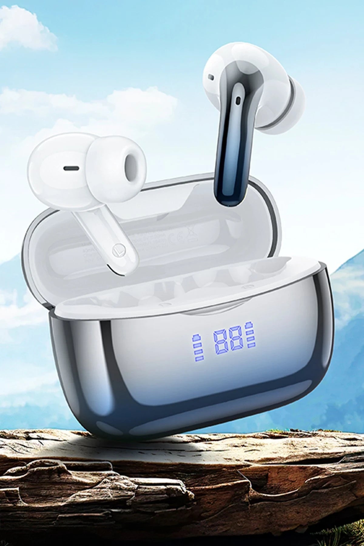 Hoco. EQ16 Aktif Gürültü Engelleyici Özellikli Bluetooth 5.3 Kablosuz TWS Airpods Kulaklık - Mor