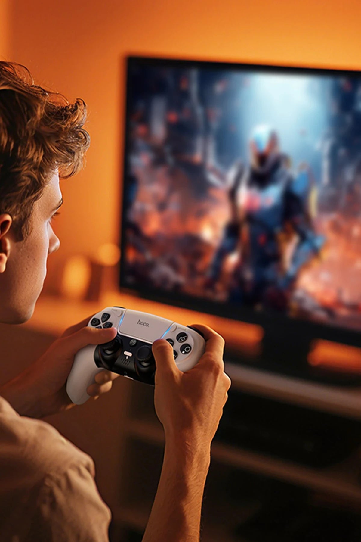 Hoco. GA32 Dragon PS5 Uyumlu Kablosuz Oyun Kolu - Beyaz