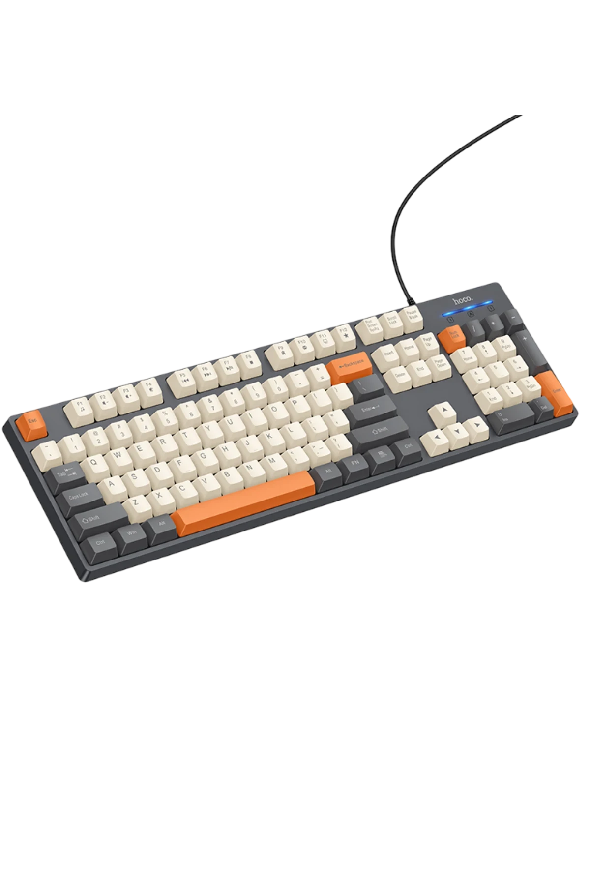 Hoco. GM61 Murphy 3 Renk Tasarımlı Kablolu Klavye - Gri