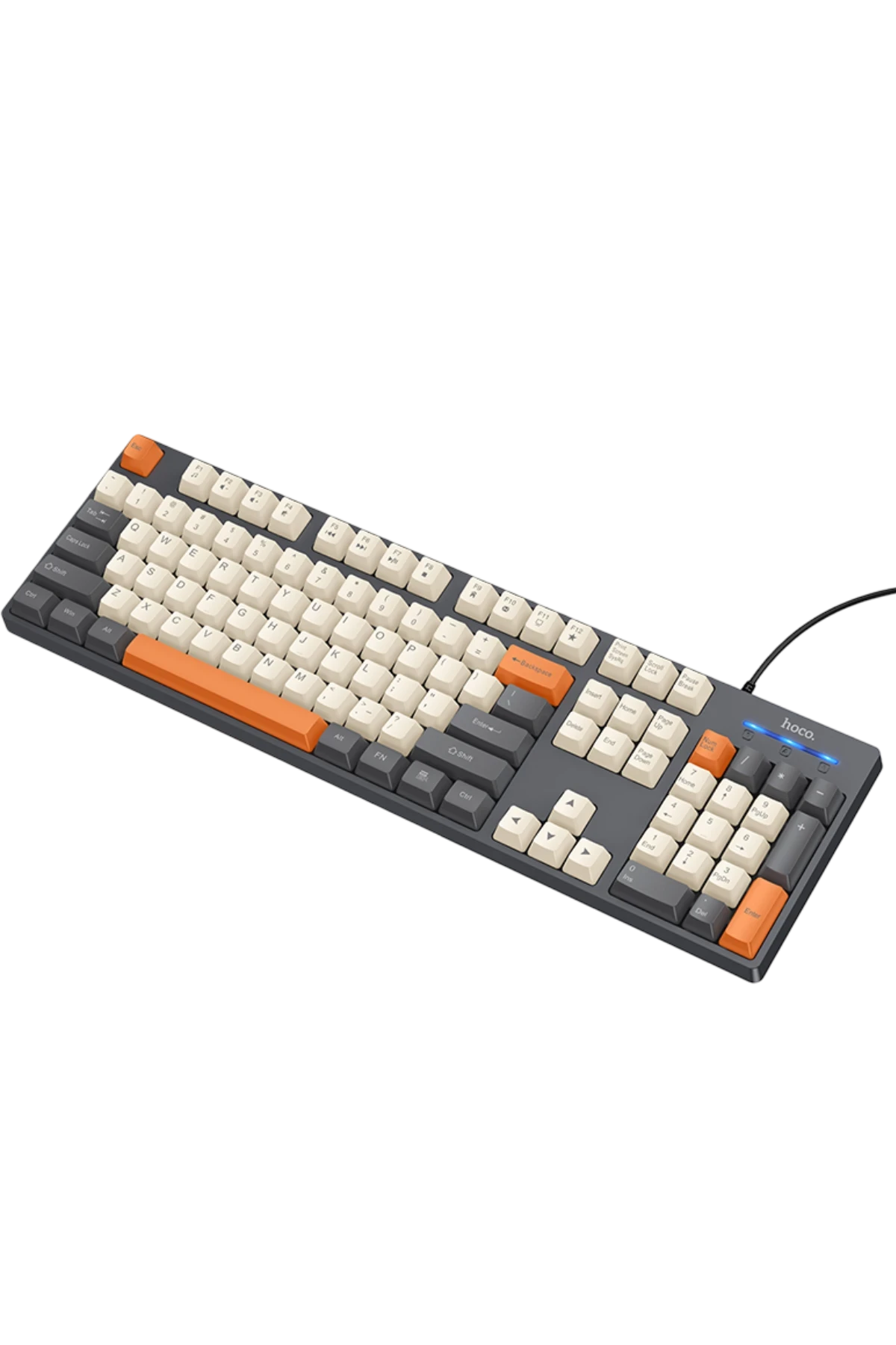 Hoco. GM61 Murphy 3 Renk Tasarımlı Kablolu Klavye - Gri