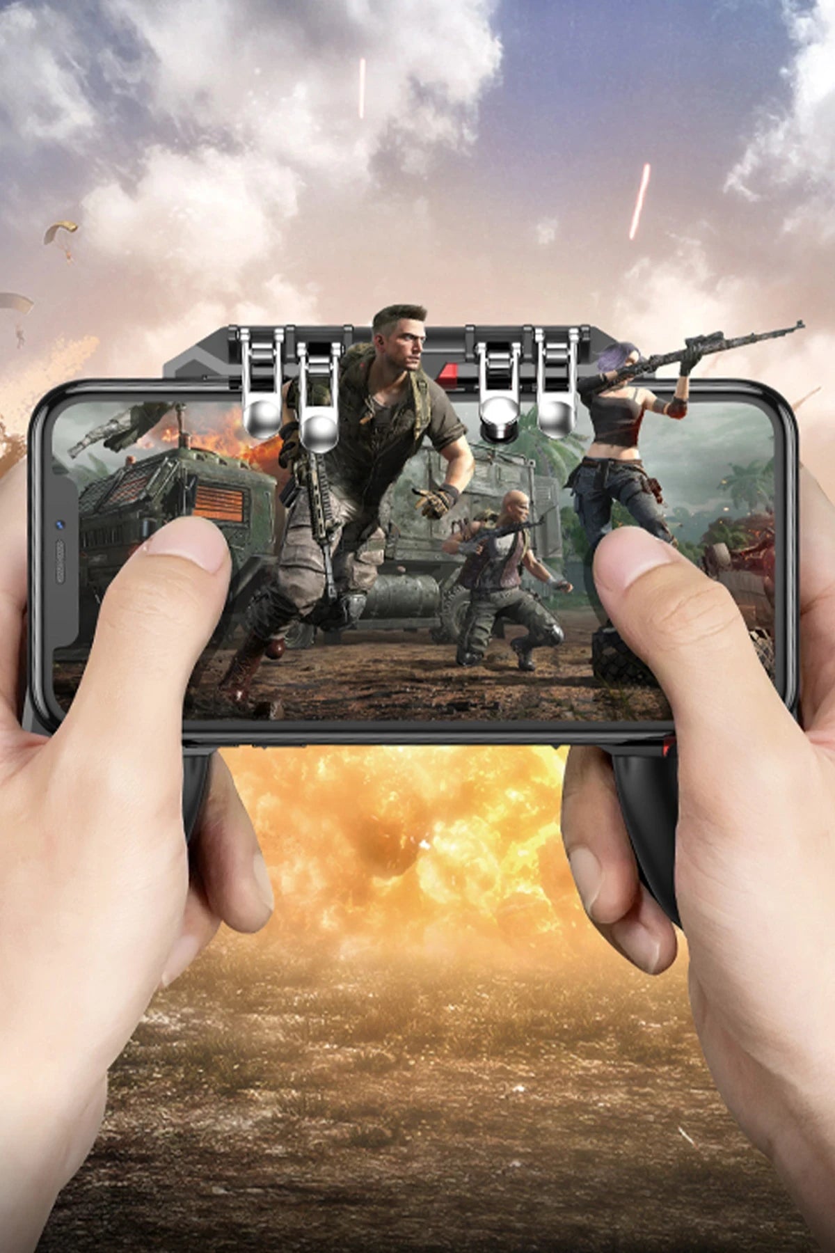 Hoco. GM7 Eagle 6 Parmak Kontrollü Mobil Oyun Kolu - Siyah