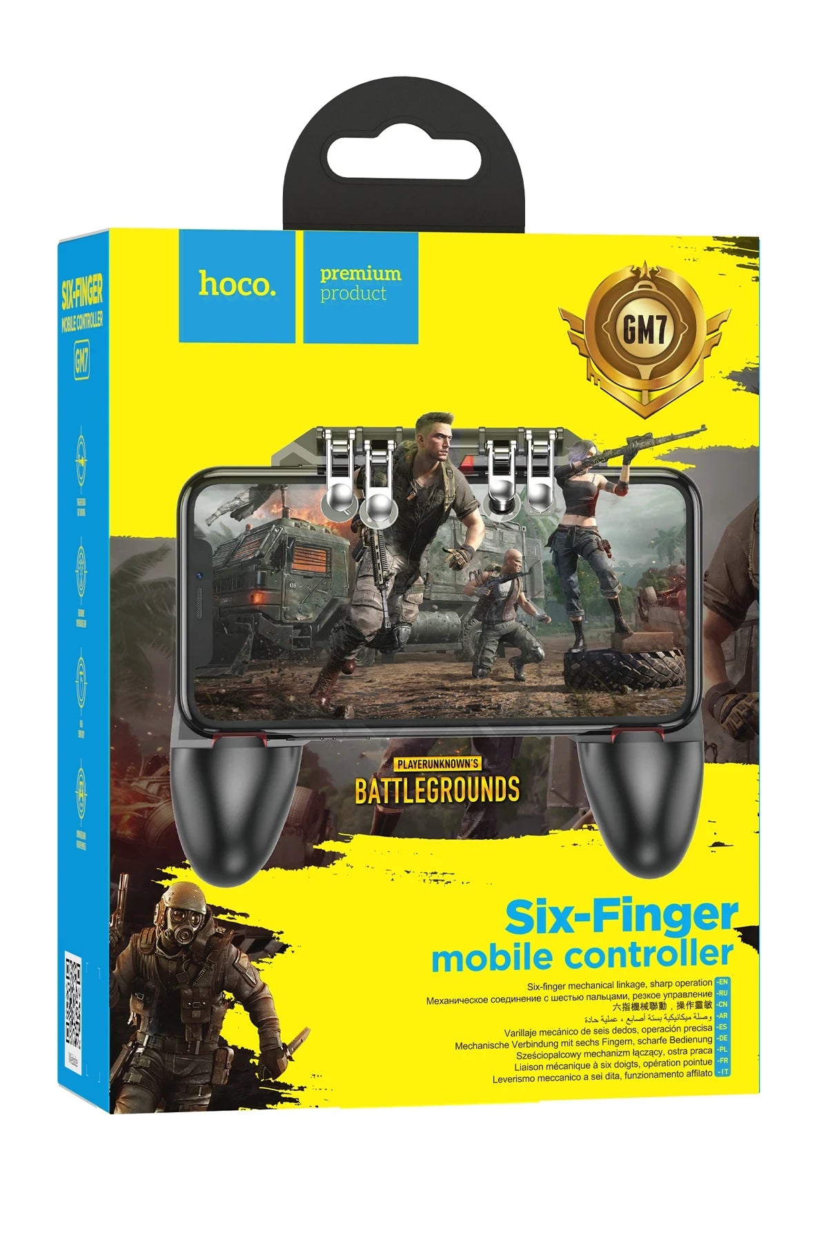 Hoco. GM7 Eagle 6 Parmak Kontrollü Mobil Oyun Kolu - Siyah