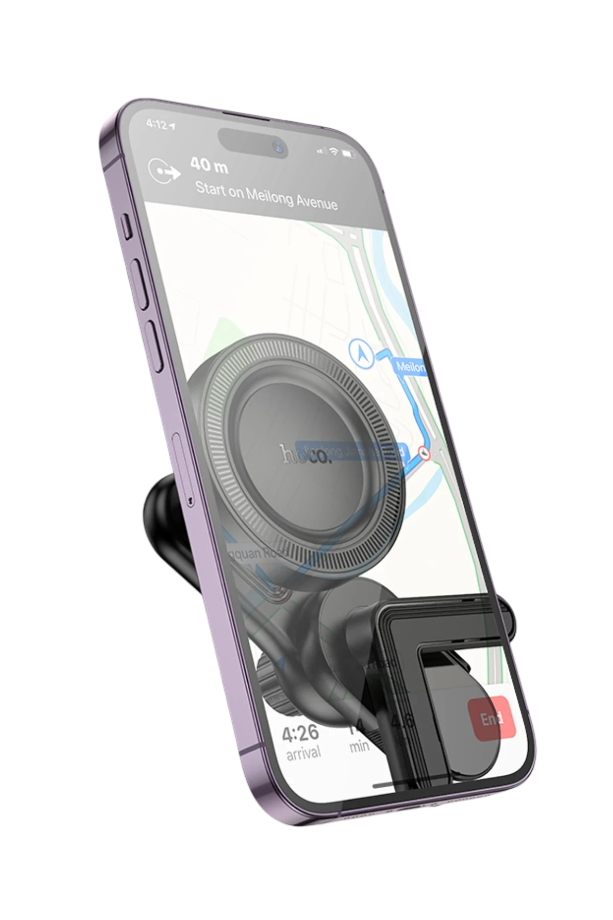 Hoco. H57 Show Araç CarPlay Ekranına Sabitlenen Manyetik Telefon Tutucu - Siyah