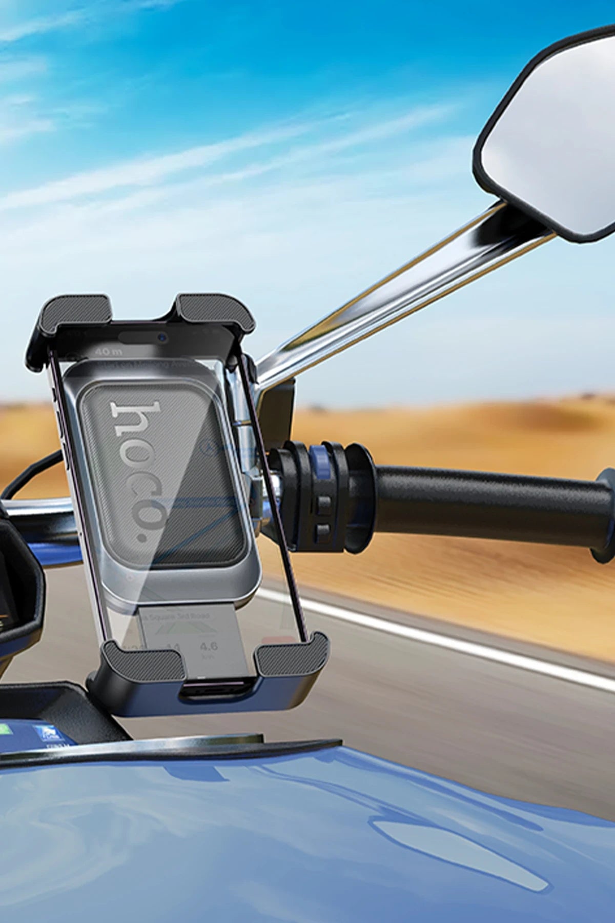 Hoco. H82 Vista Bisiklet ve Motosiklet İçin Universal Telefon Tutucu - Siyah