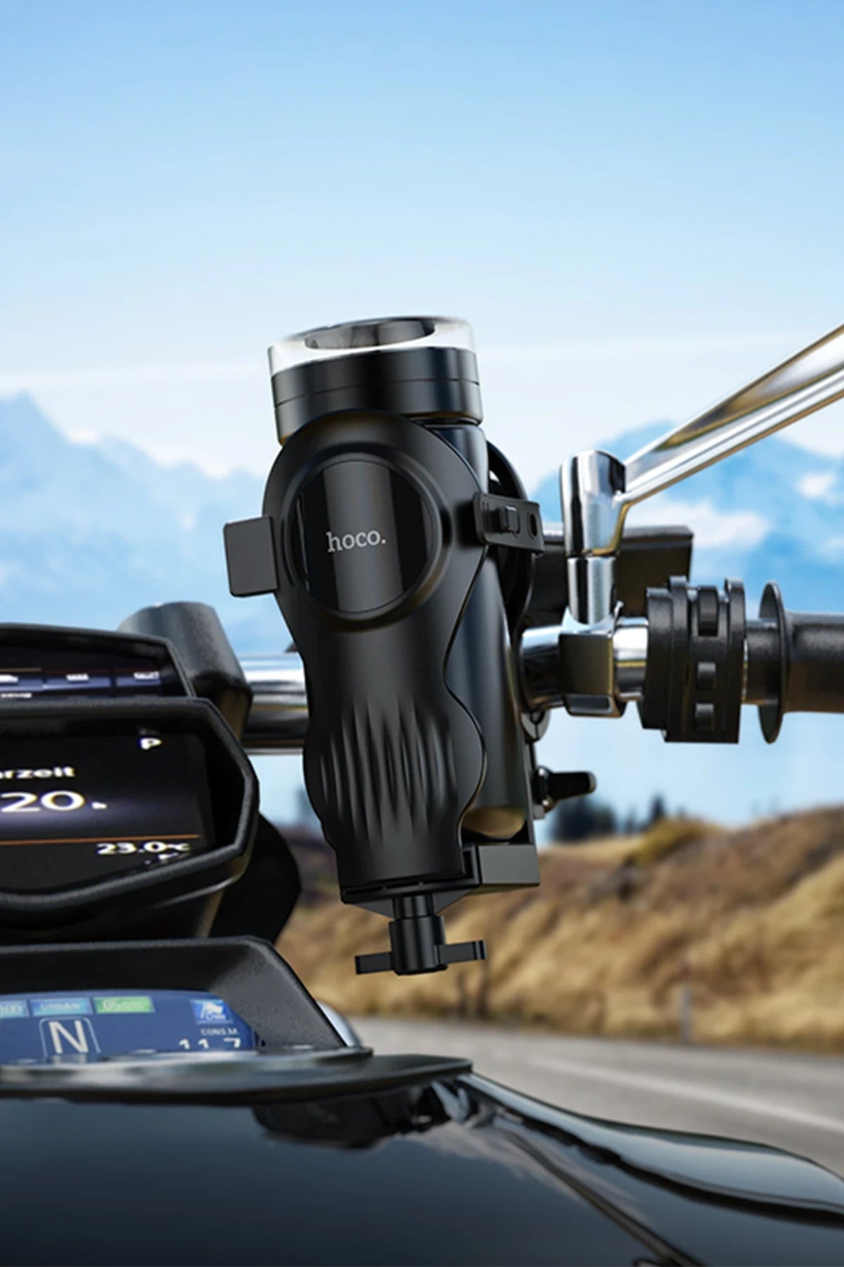 Hoco. H94 Feliz Motosiklet İçin Ayarlanabilir Şişe Tutucu - Siyah