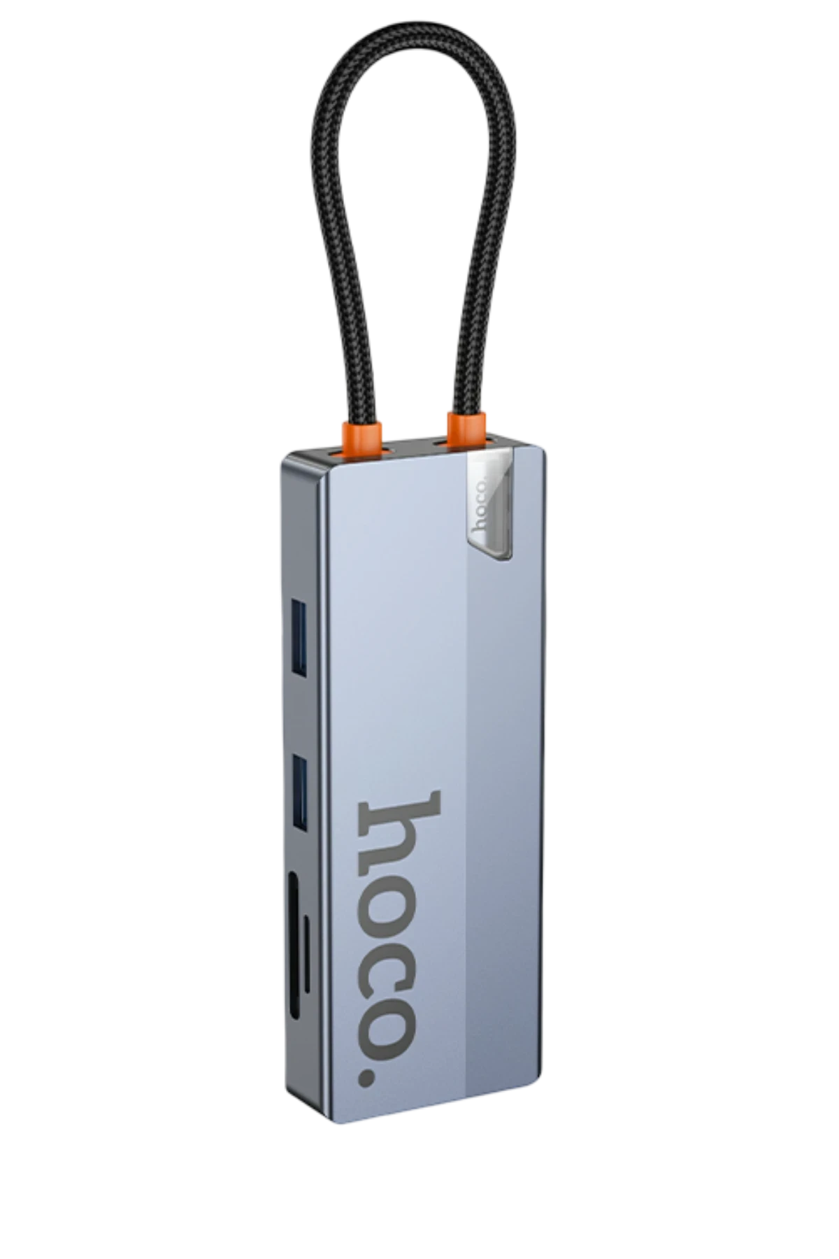 Hoco. HB52 Wow 8in1 100W PD 100 Mbps Ethernet 4K Hub Dönüştürücü - Gri