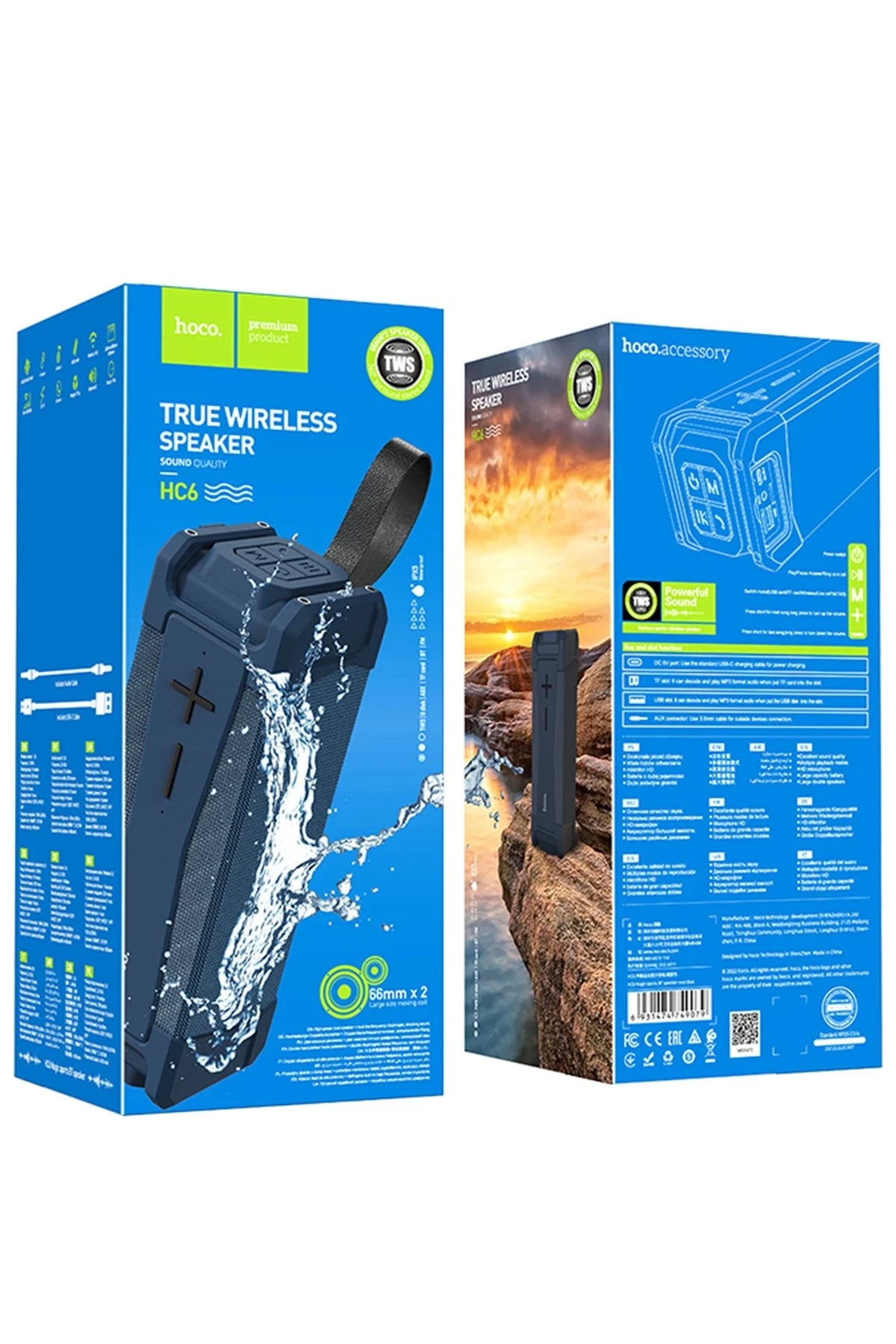 Hoco. HC6 Sports Bluetooth Kablosuz Hoparlör - Lacivert