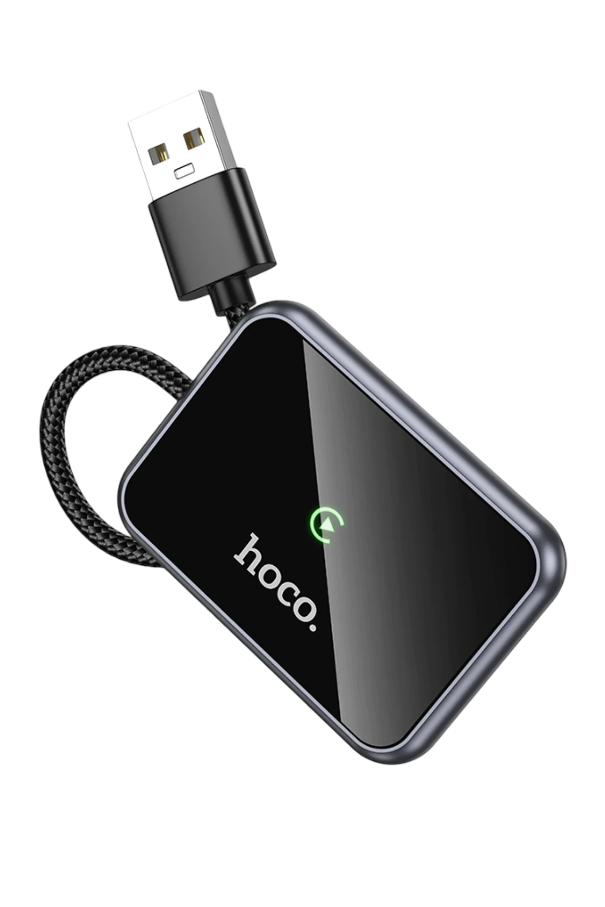 Hoco. HU1 Way 2in1 Type-C to USB Dönüştürücülü Kablosuz CarPlay Adaptör - Siyah
