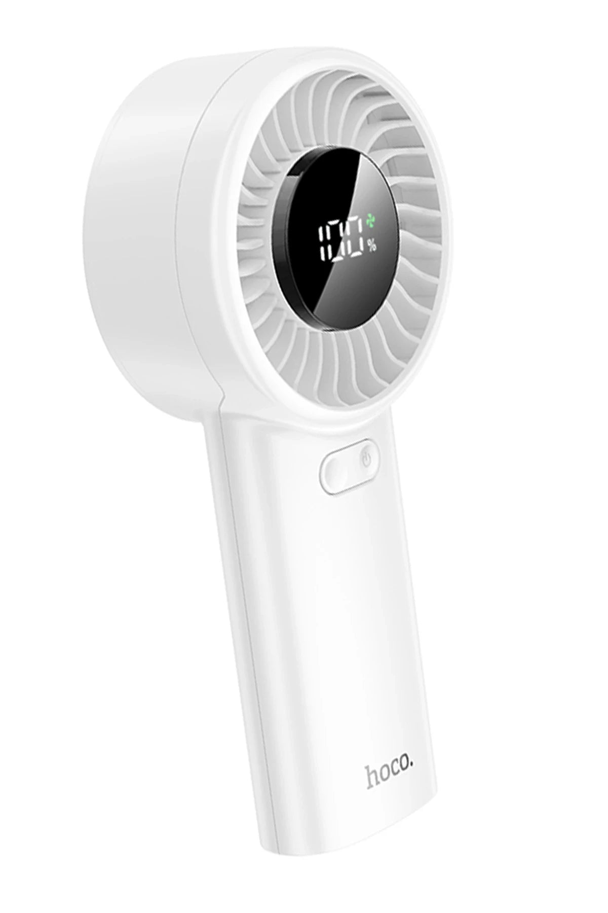 Hoco. HX62 Endless Dijital Göstergeli El Tipi ve Masaüstü Soğutucu Fan - Beyaz