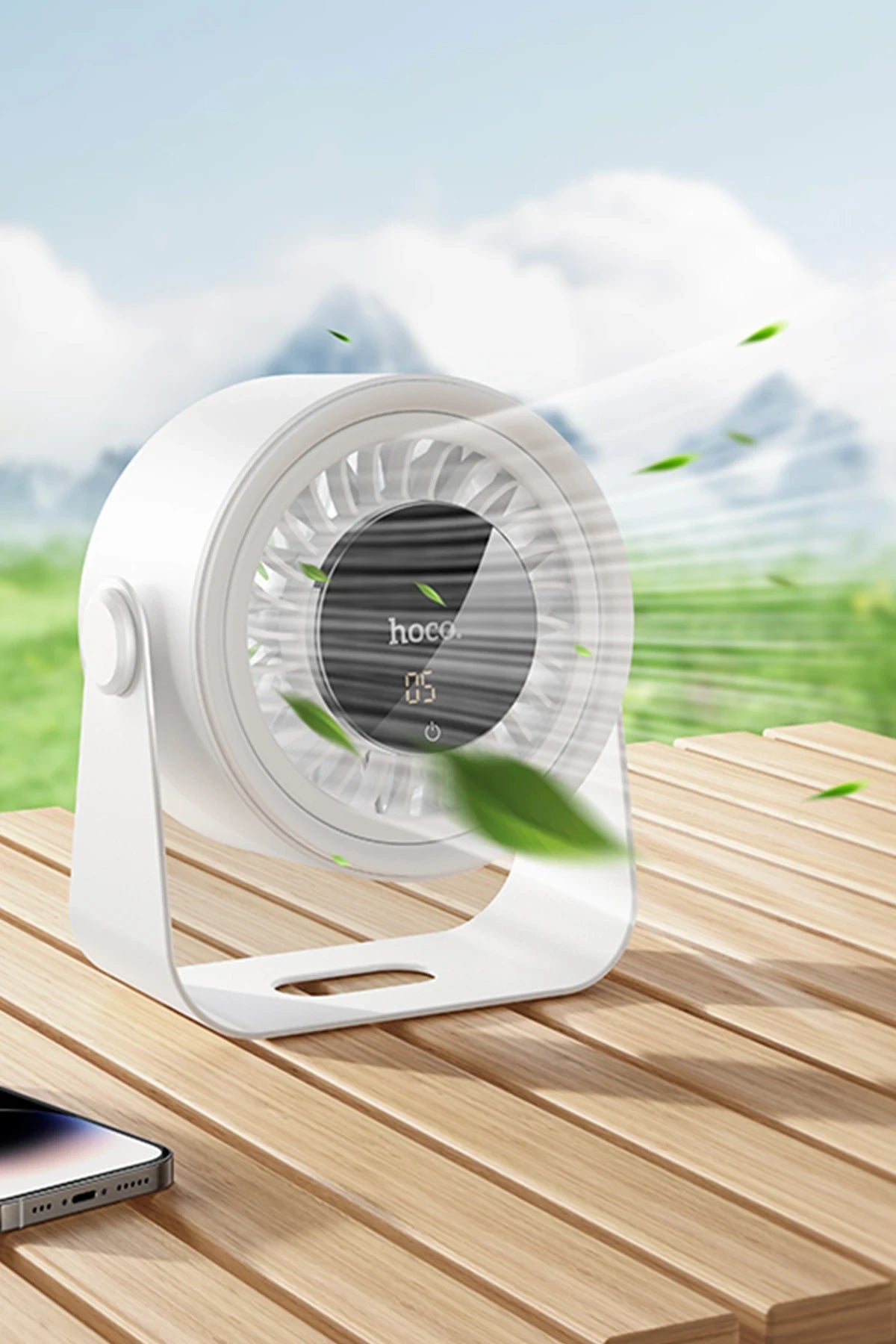 Hoco. HX66 Masaüstü Hava Sirkülasyon Soğutucu Fan - Beyaz
