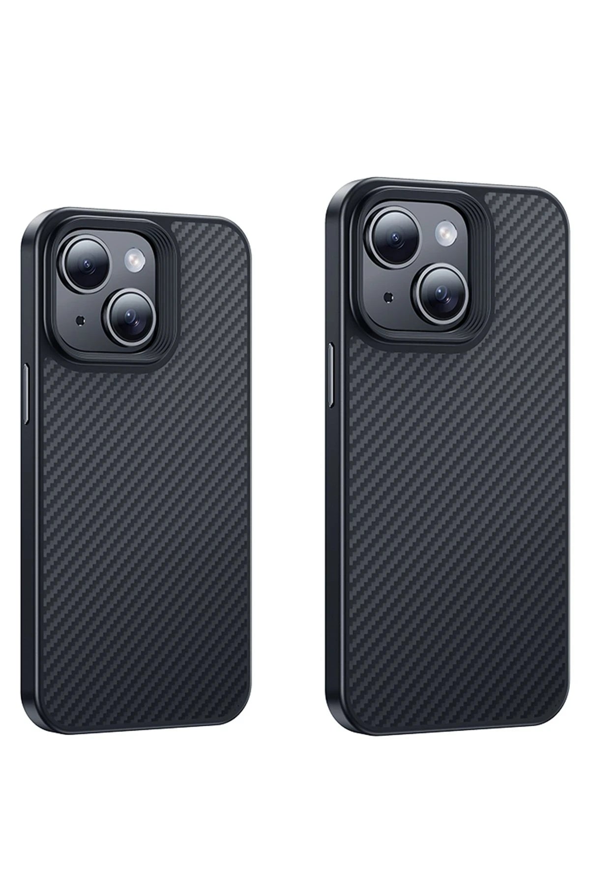 Hoco. iPhone 15 ile Uyumlu Knight Kevlar Kablosuz Şarj Özellikli Kapak - Siyah