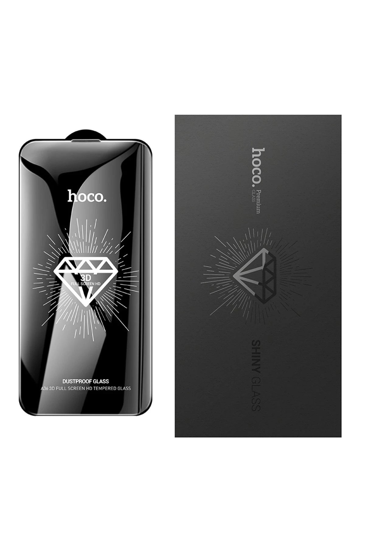 Hoco. iPhone 16 Pro 3D Full Screen HD Cam Ekran Koruyucu - Siyah