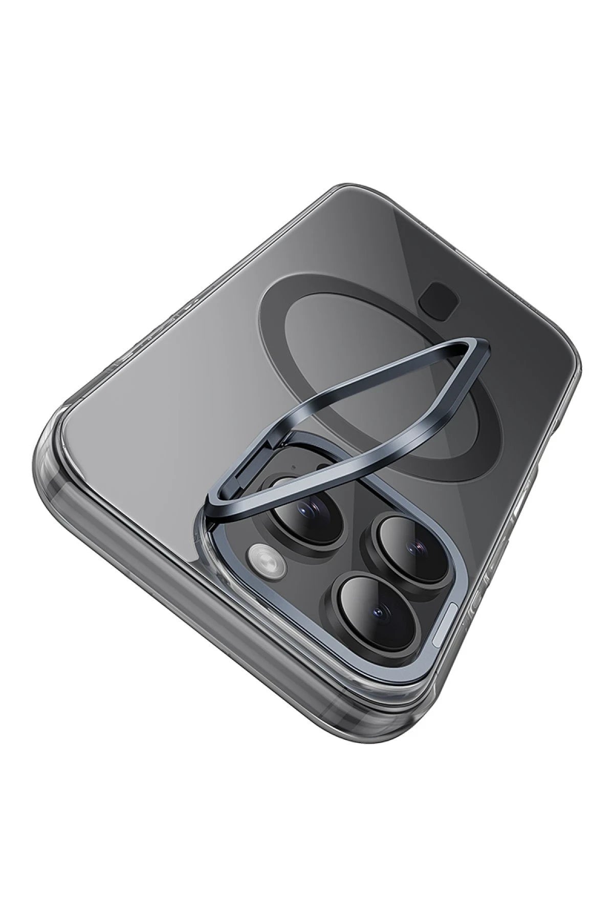 Hoco. iPhone 16 Pro ile Uyumlu Invisible Kablosuz Şarj Özellikli Kapak - Siyah