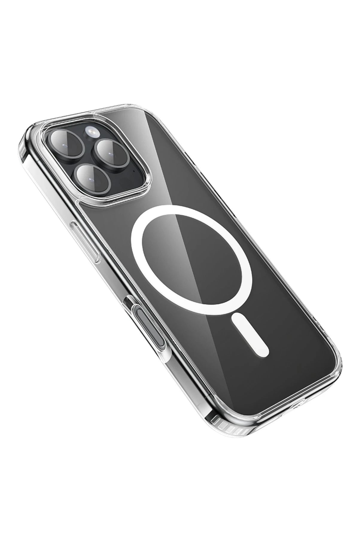 Hoco. iPhone 16 Pro Max ile Uyumlu Anti Fall Airbag Kablosuz Şarj Özellikli Kapak - Şeffaf