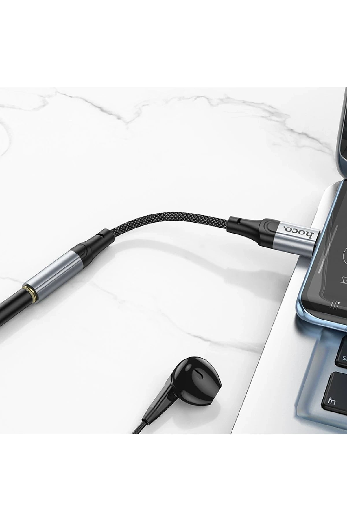 Hoco. LS36 Type-C to Aux Dönüştürücü - Siyah