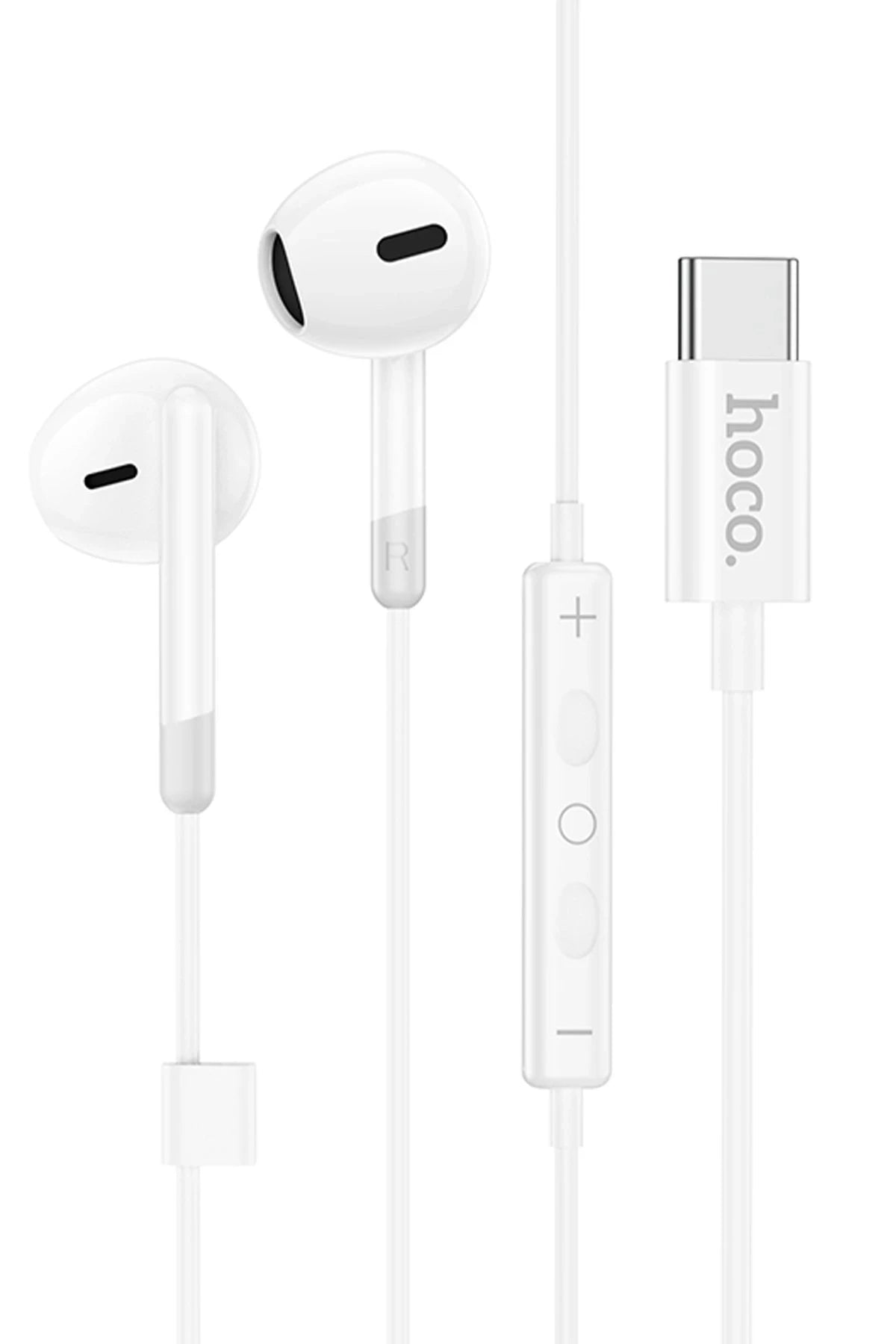 Hoco. M109 Type-C Mikrofonlu Kablolu Kulaklık - Beyaz