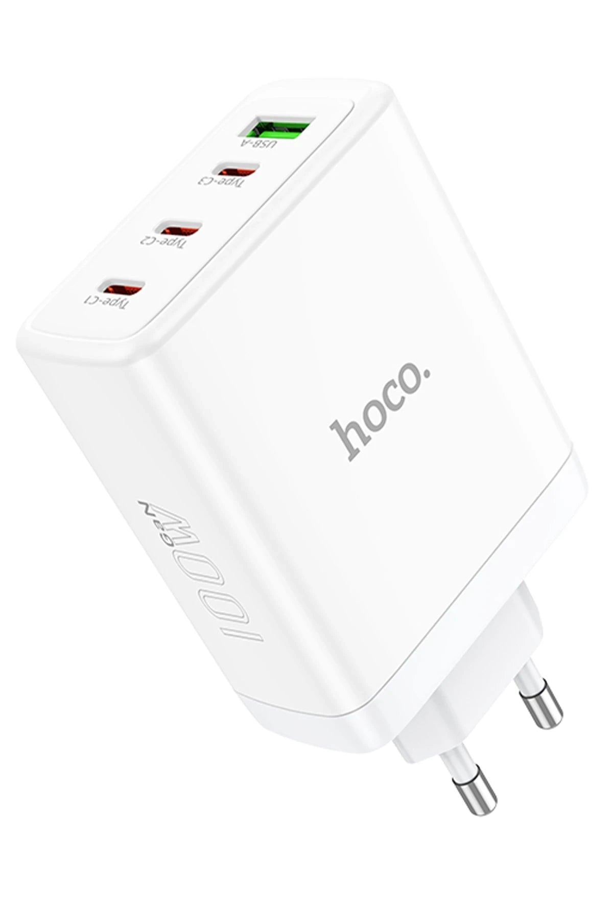 Hoco. N31 Leader PD 100W 3 Adet Type-C 1 Adet USB Şarj Aleti - Beyaz