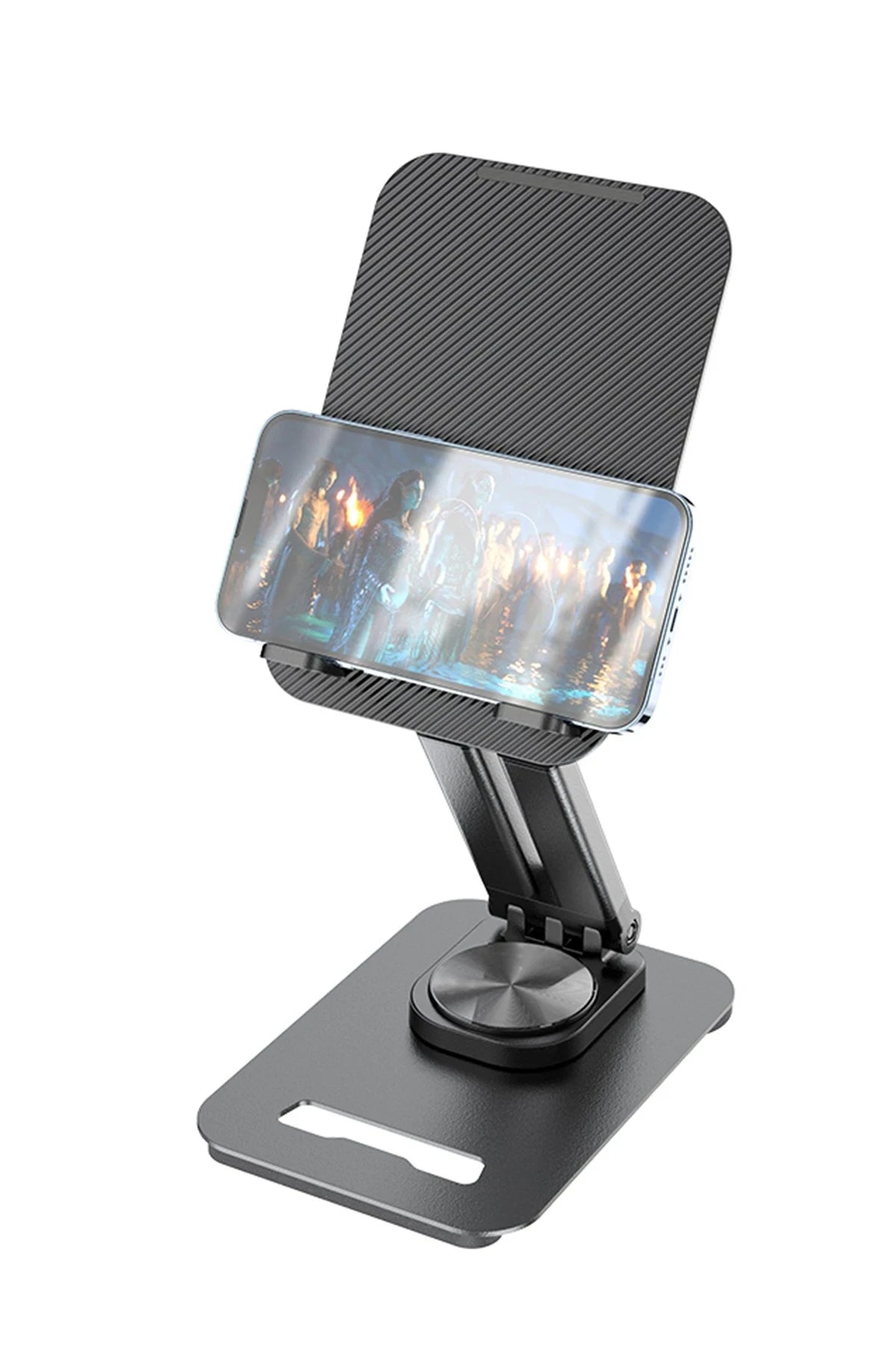 Hoco. PH48 360 Derece Ayarlanabilir Katlanabilir Masaüstü Telefon Tablet Tutucu - Siyah