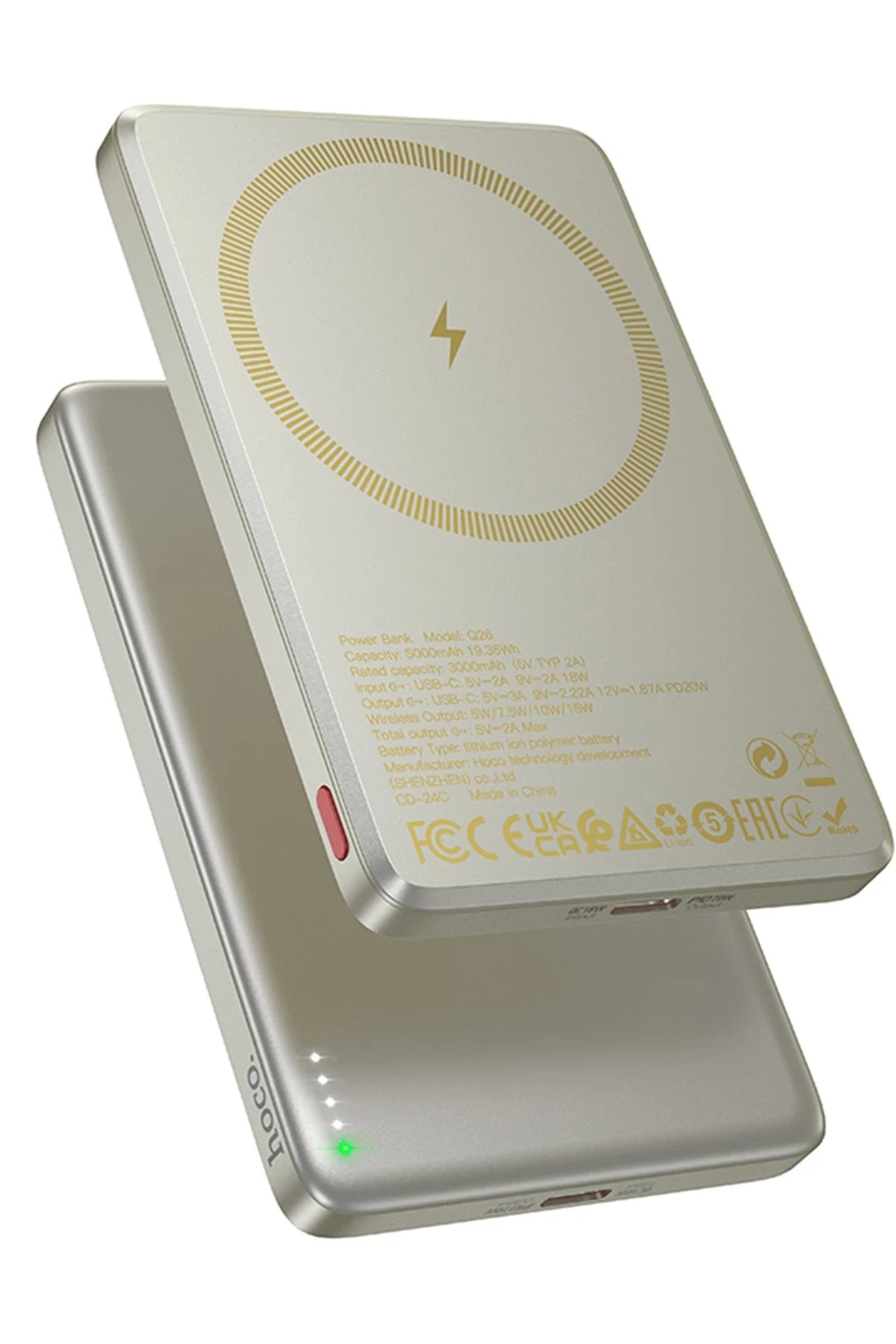 Hoco. Q26 5.000 mAh PD Magsafe Mini Powerbank - Gold