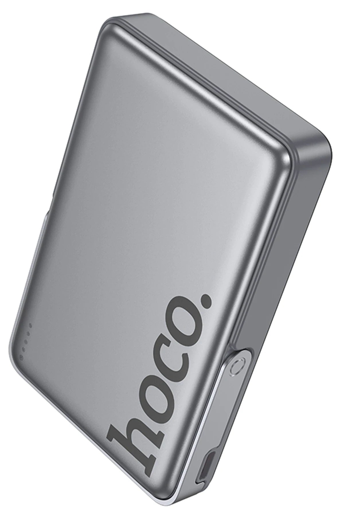 Hoco. Q36A Sunlight 10.000 mAh 20W Type-C ve 10W Kablosuz Şarj PD Magsafe Standlı Powerbank - Titan Gri