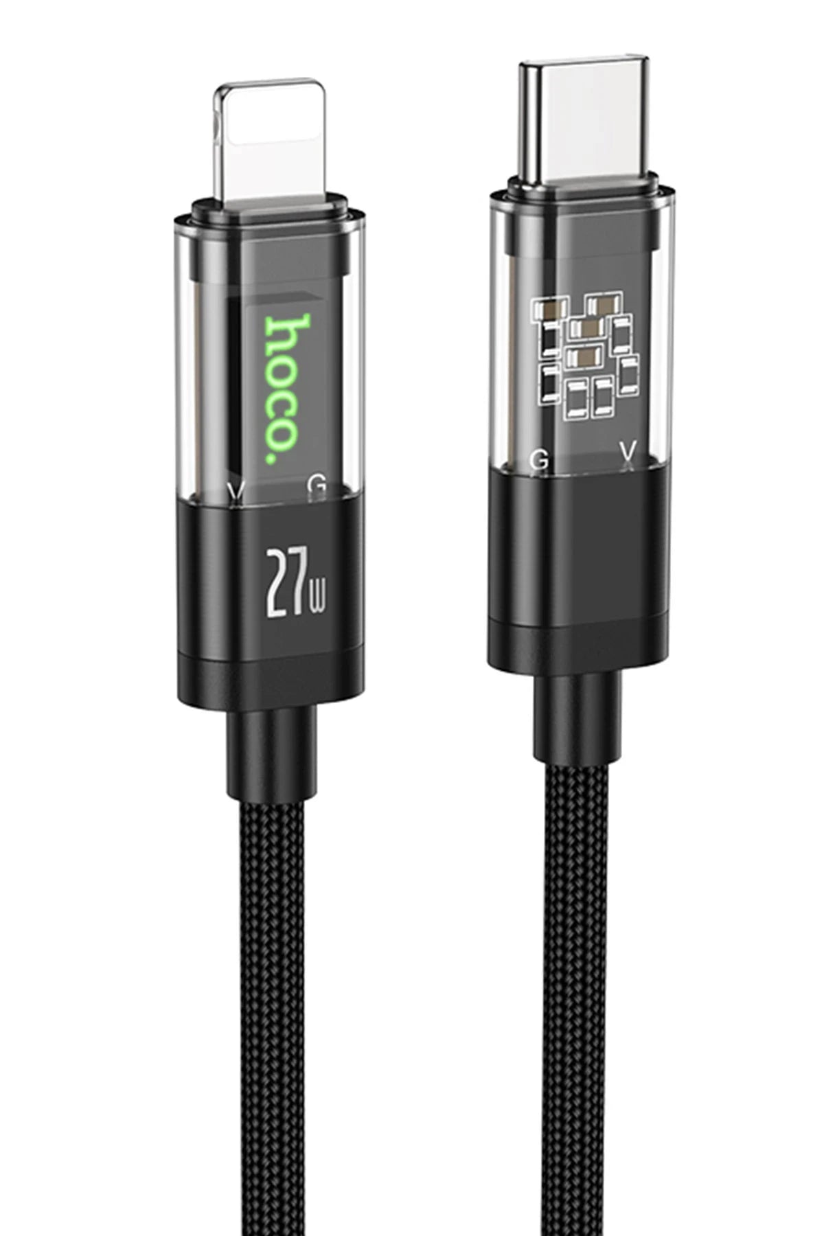 Hoco. U116 1.2M PD Type-C to Lightning Şarj Data Kablosu - Siyah