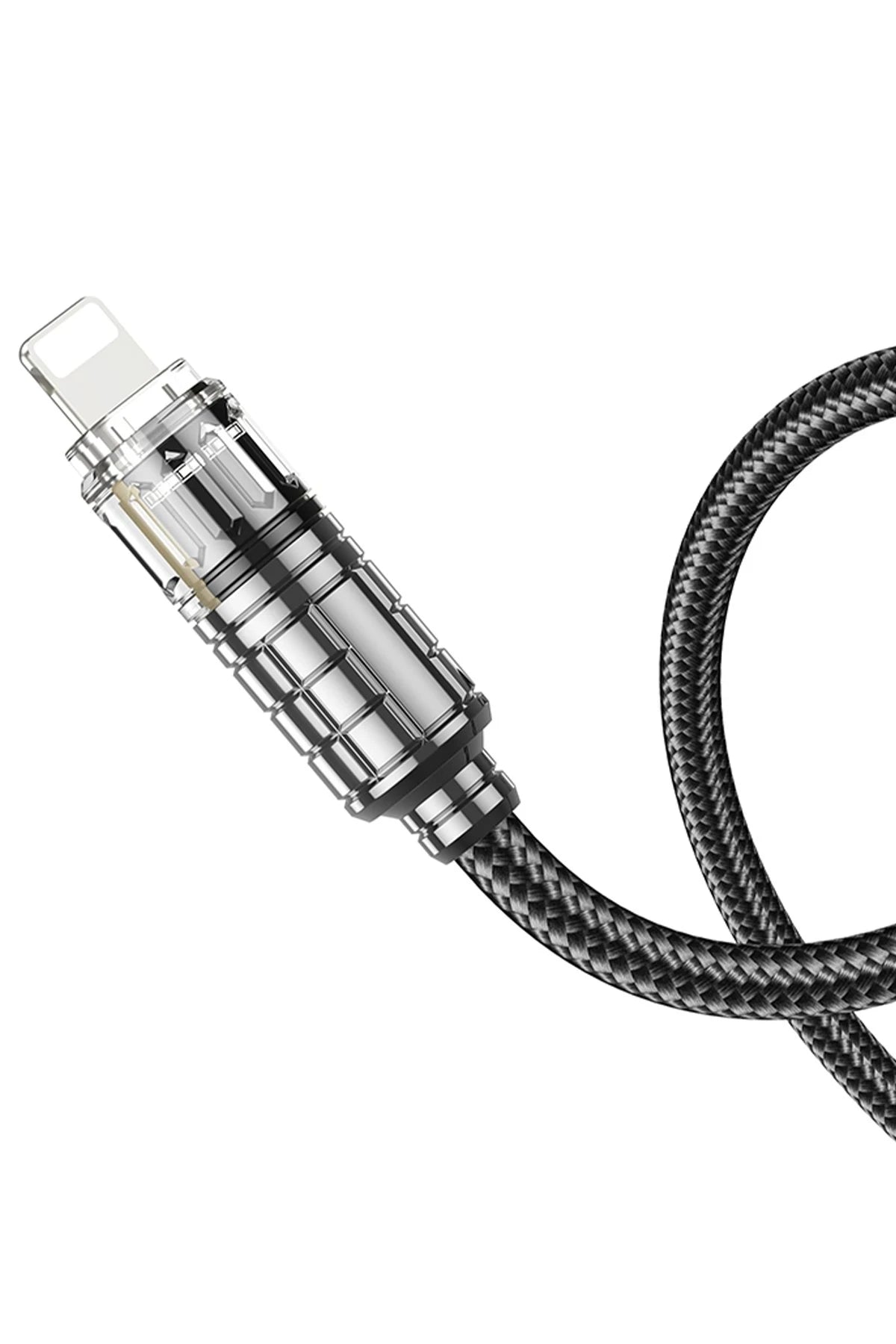 Hoco. U122 1.2M Lantern USB to Lightning Şarj Data Kablosu - Siyah