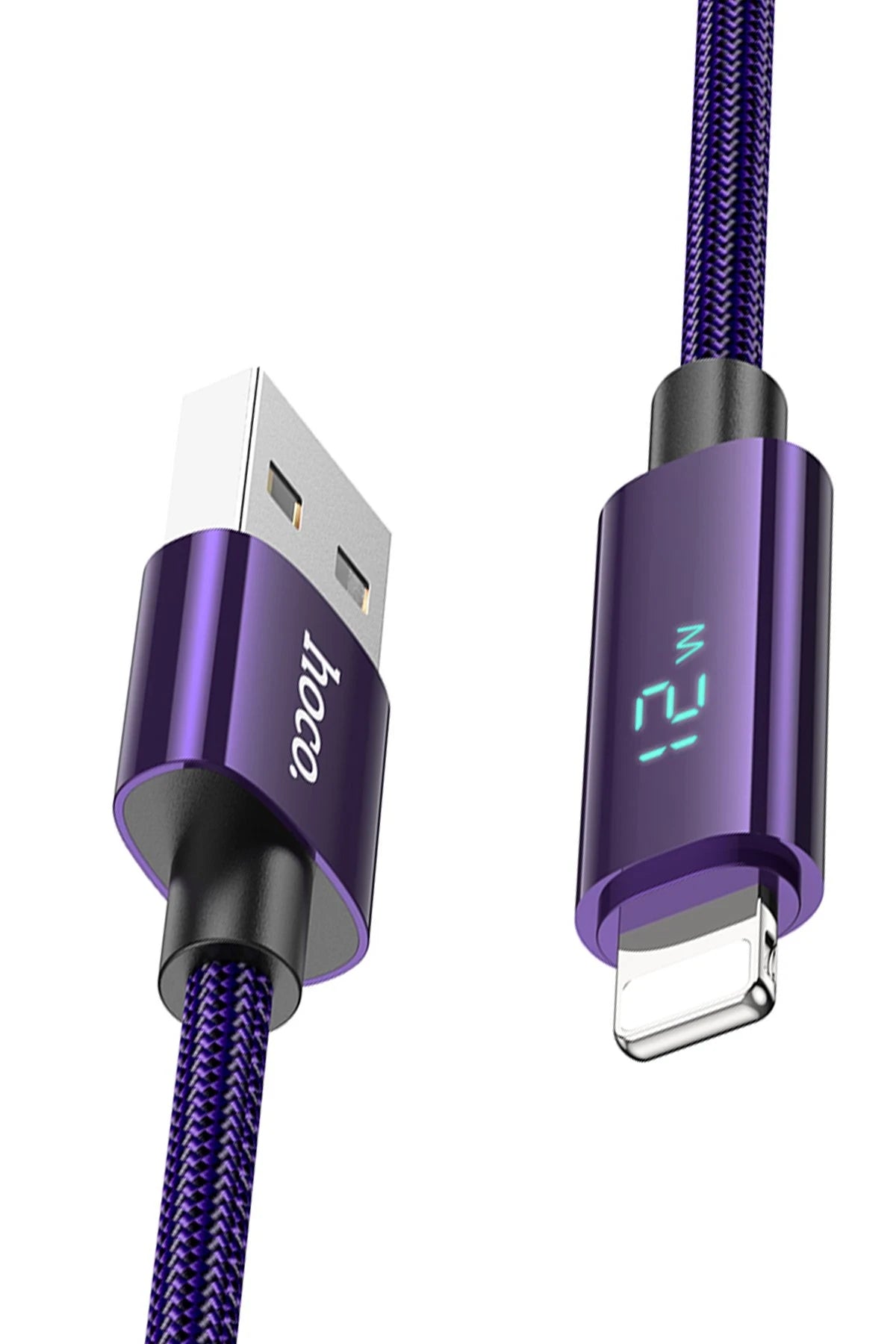 Hoco. U125 1.2M Benefit USB to Lightning Şarj Data Kablosu - Mor