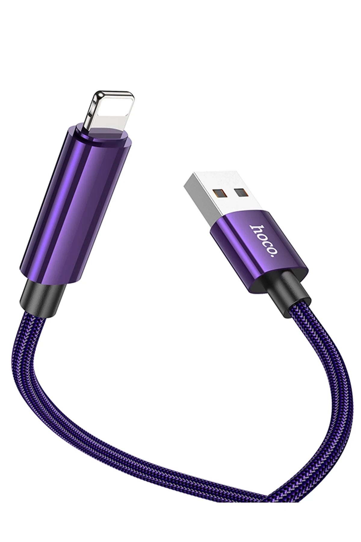 Hoco. U125 1.2M Benefit USB to Lightning Şarj Data Kablosu - Mor