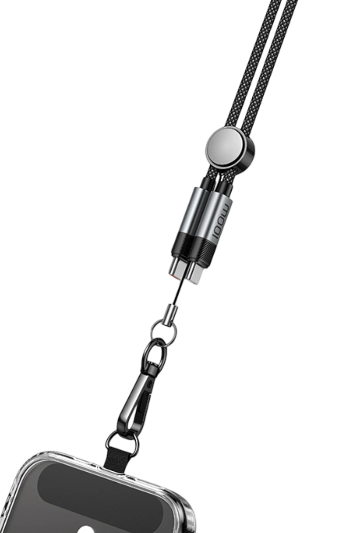 Hoco. U145 1.4M 100W Type-C to Type-C Masaj Özellikli Boyun Askılı PD Hızlı Şarj Kablosu