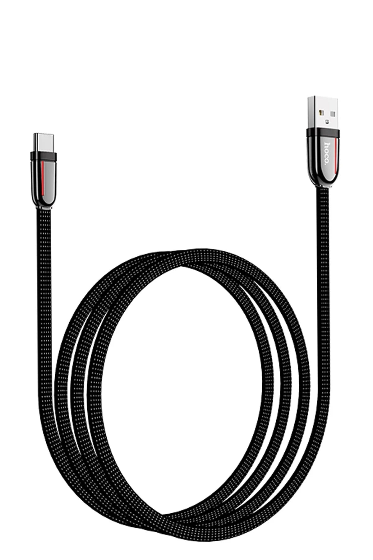 Hoco. U74 USB to Type-C Şarj Data Kablosu - Siyah