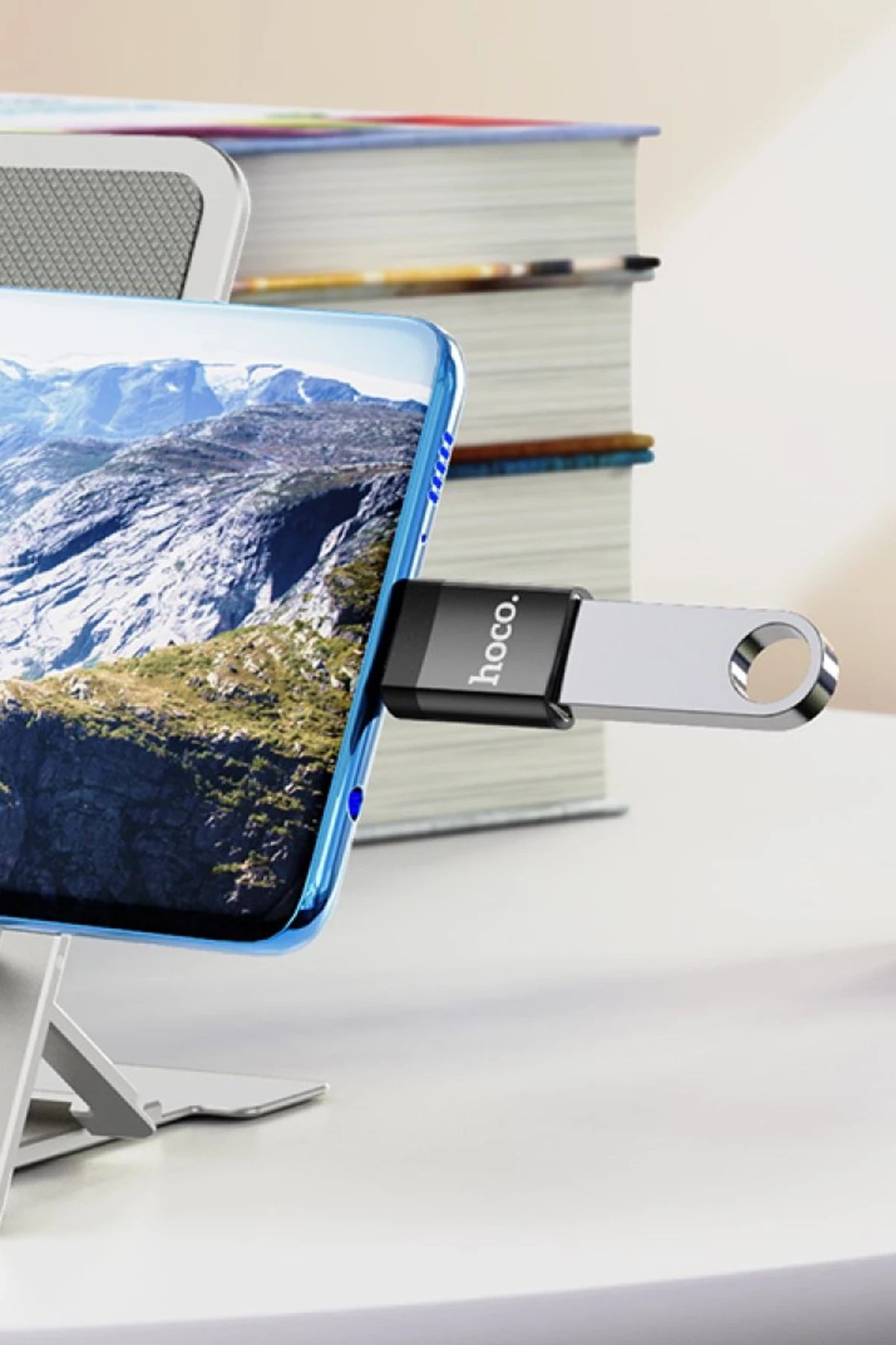 Hoco. UA17 Tak Çalıştır Type-C to USB 3.0 Dönüştürücü - Siyah