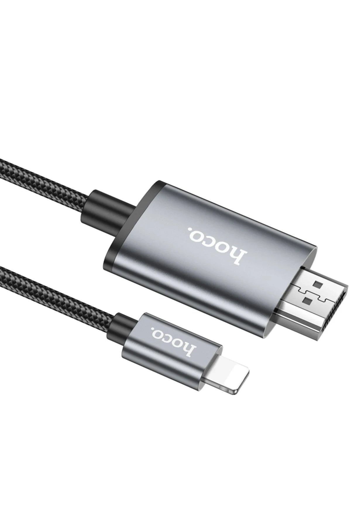 Hoco. UA27 2M Tak Çalıştır Lightning to HDMI Dönüştürücü - Gri