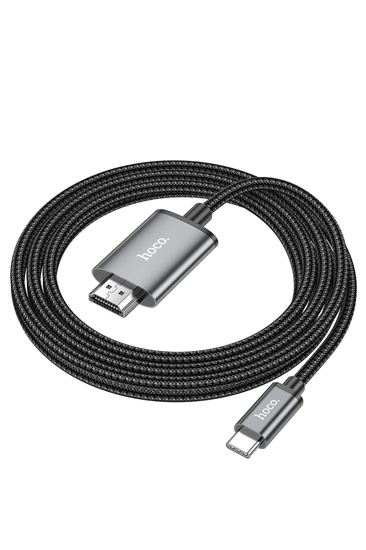 Hoco. UA27 2M Tak Çalıştır Type-C to HDMI Dönüştürücü - Gri