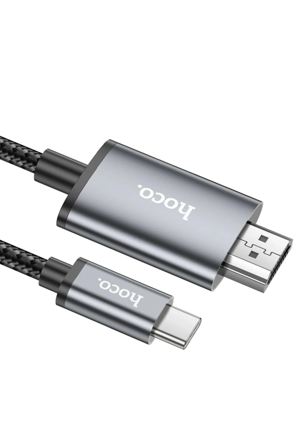 Hoco. UA27 2M Tak Çalıştır Type-C to HDMI Dönüştürücü - Gri