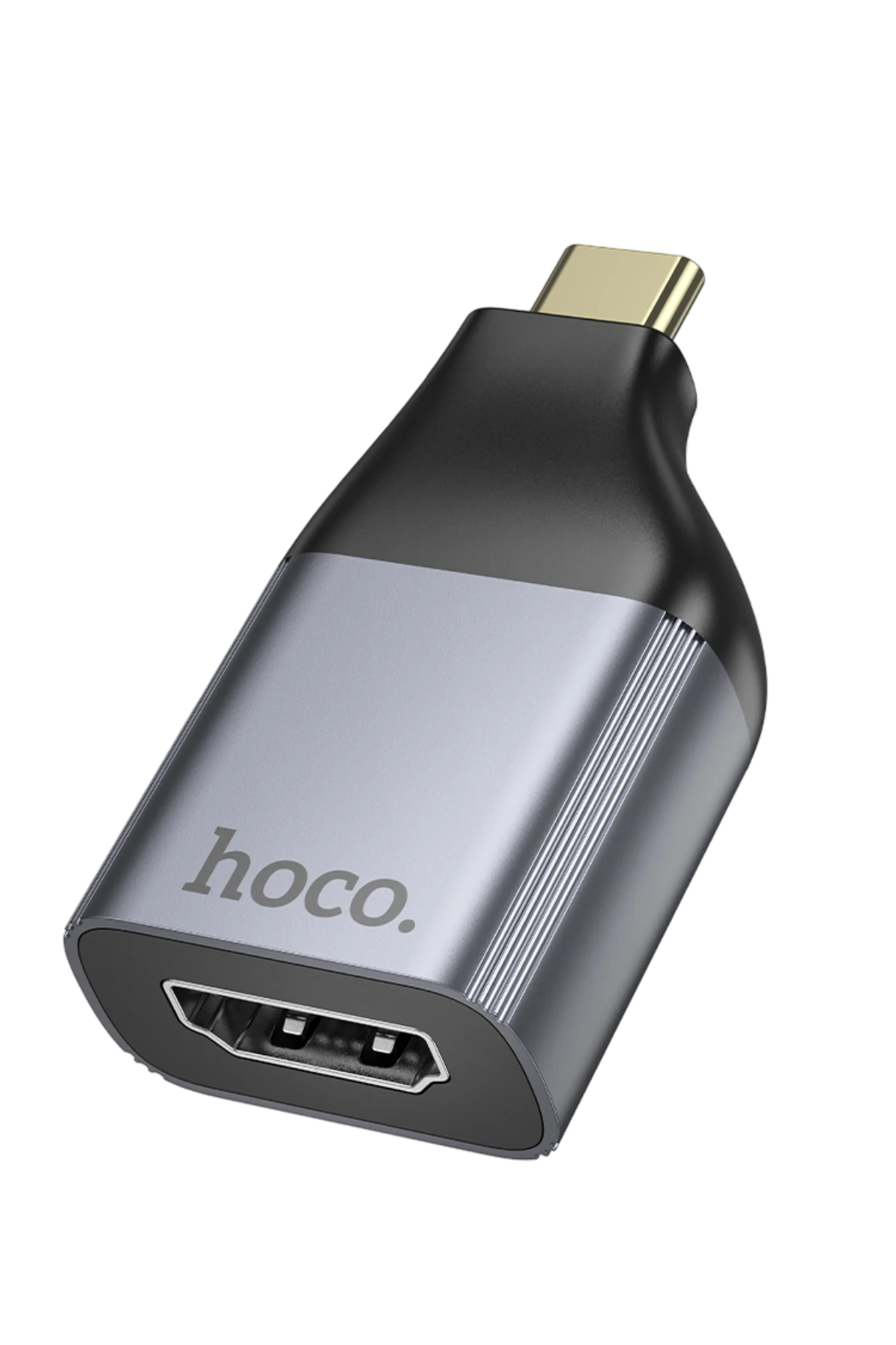 Hoco. UA33 Tak Çalıştır Type-C to HDMI 4K Dönüştürücü - Gri