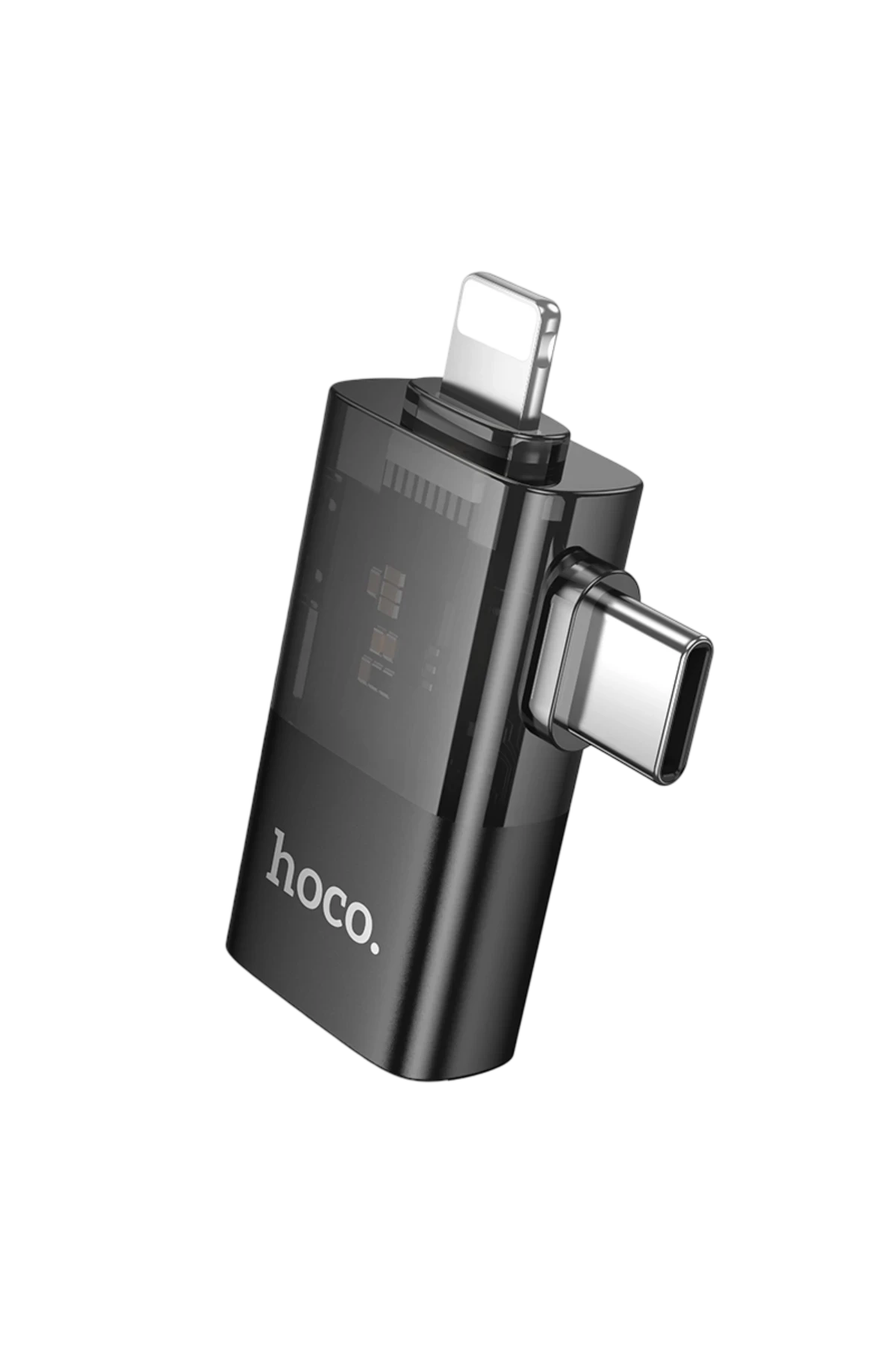 Hoco. UA36E 2in1 Tak Çalıştır Lightning ve Type-C to USB 3.0 Dönüştürücü - Siyah